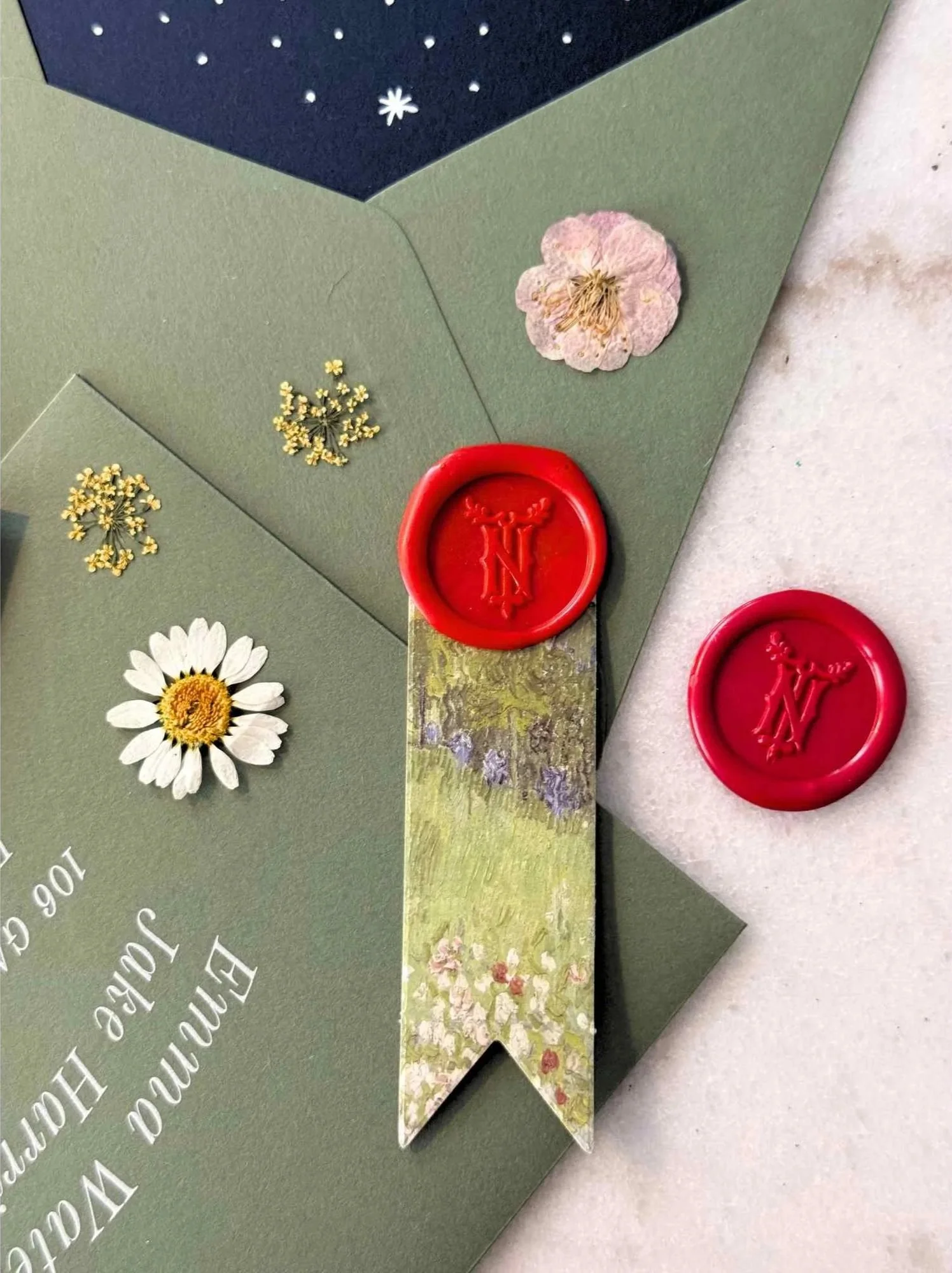 Monogram wax seal stamp
