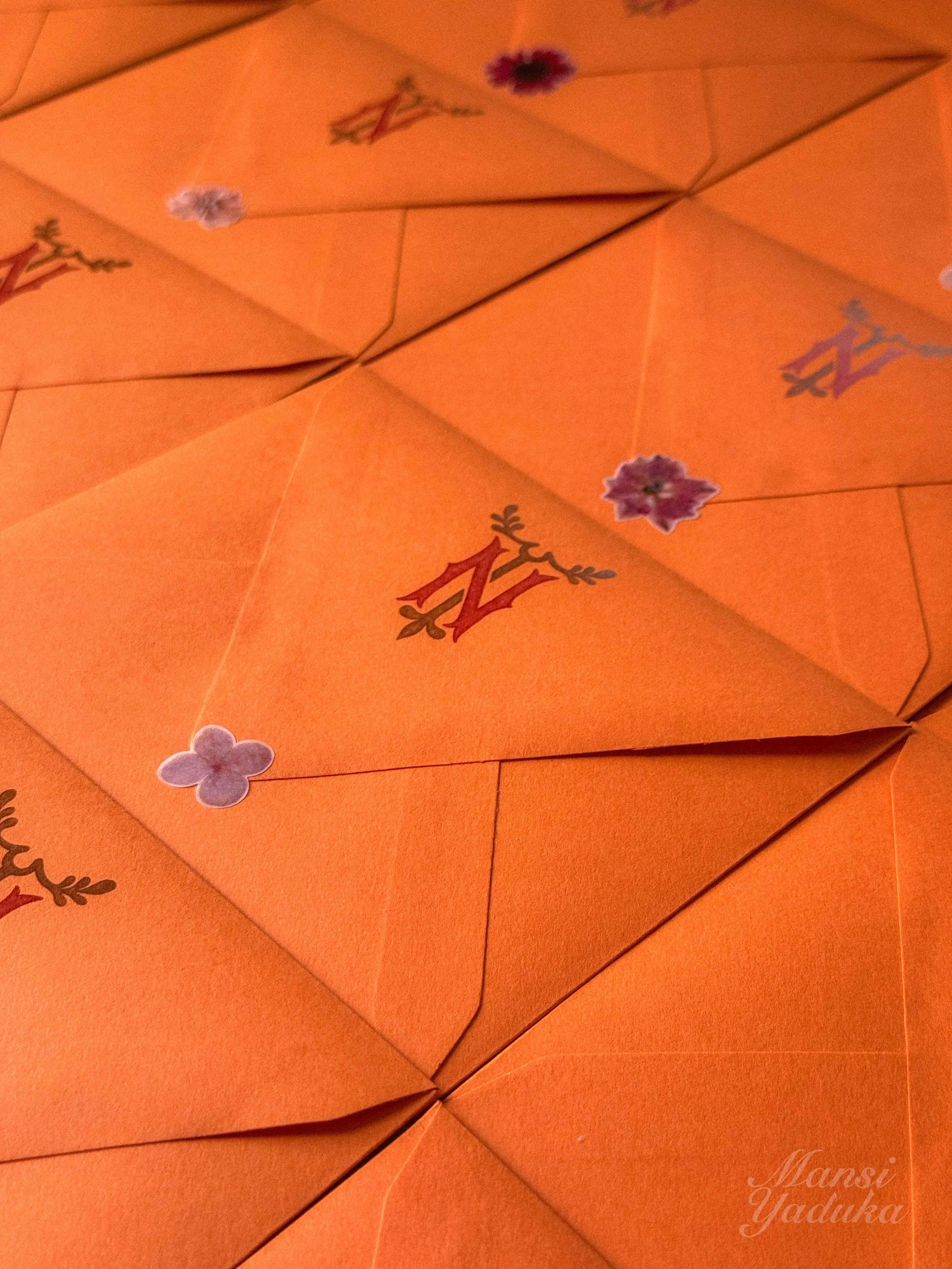 monogram printed envelopes