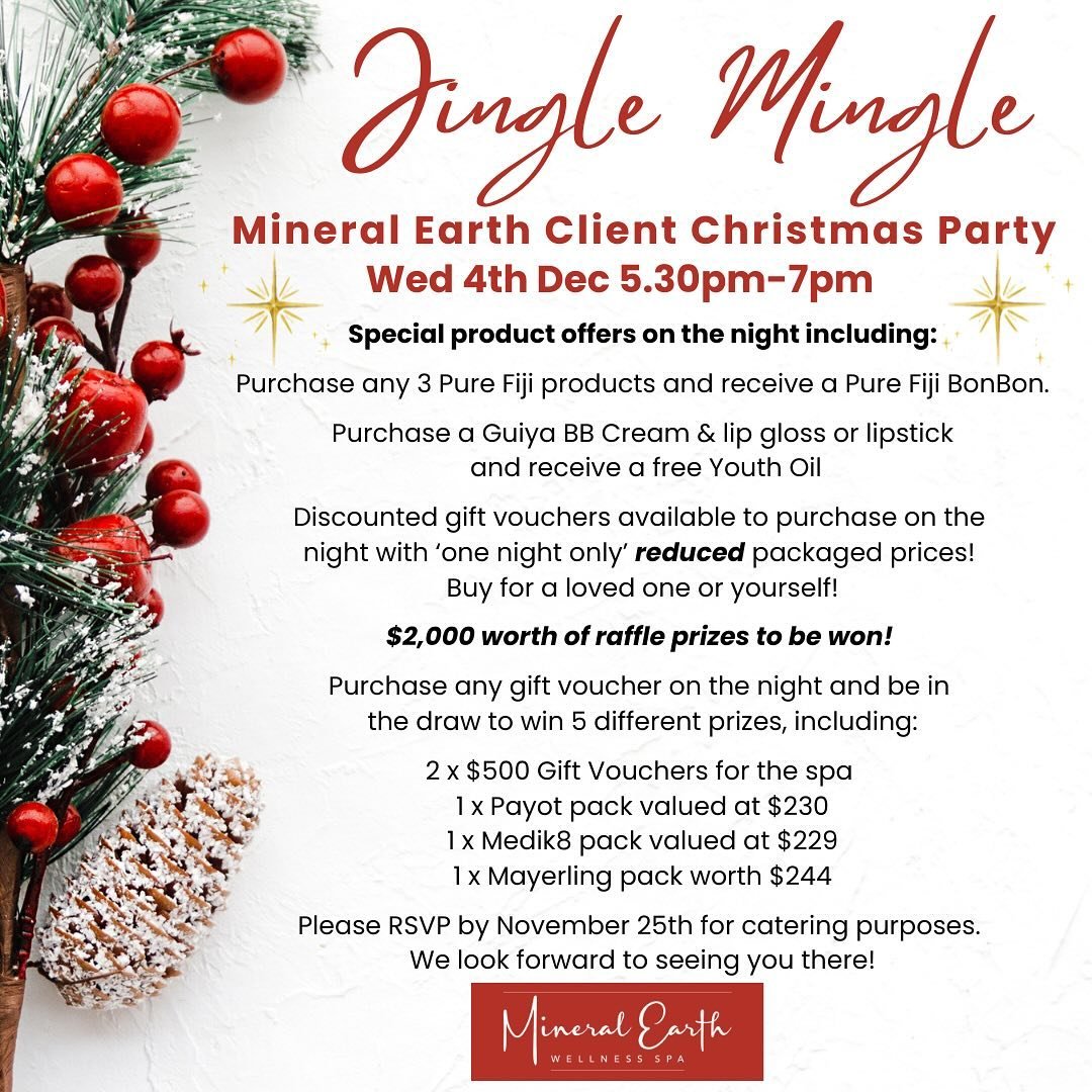 It&rsquo;s our client Xmas party tonight from 5:30-7! Drop in for a champagne and say hi and check out some of our one night only specials! Look forward to seeing you tonight 🎄🥂