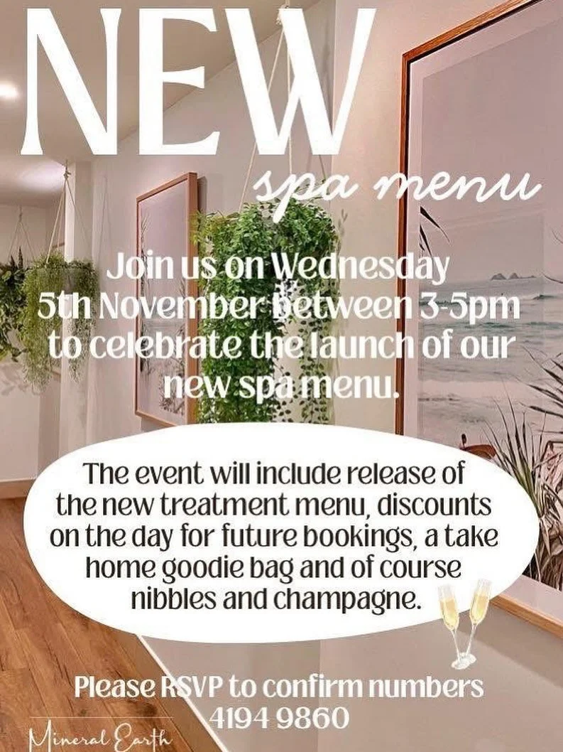 Join us for the launch of our new spa menu 💕