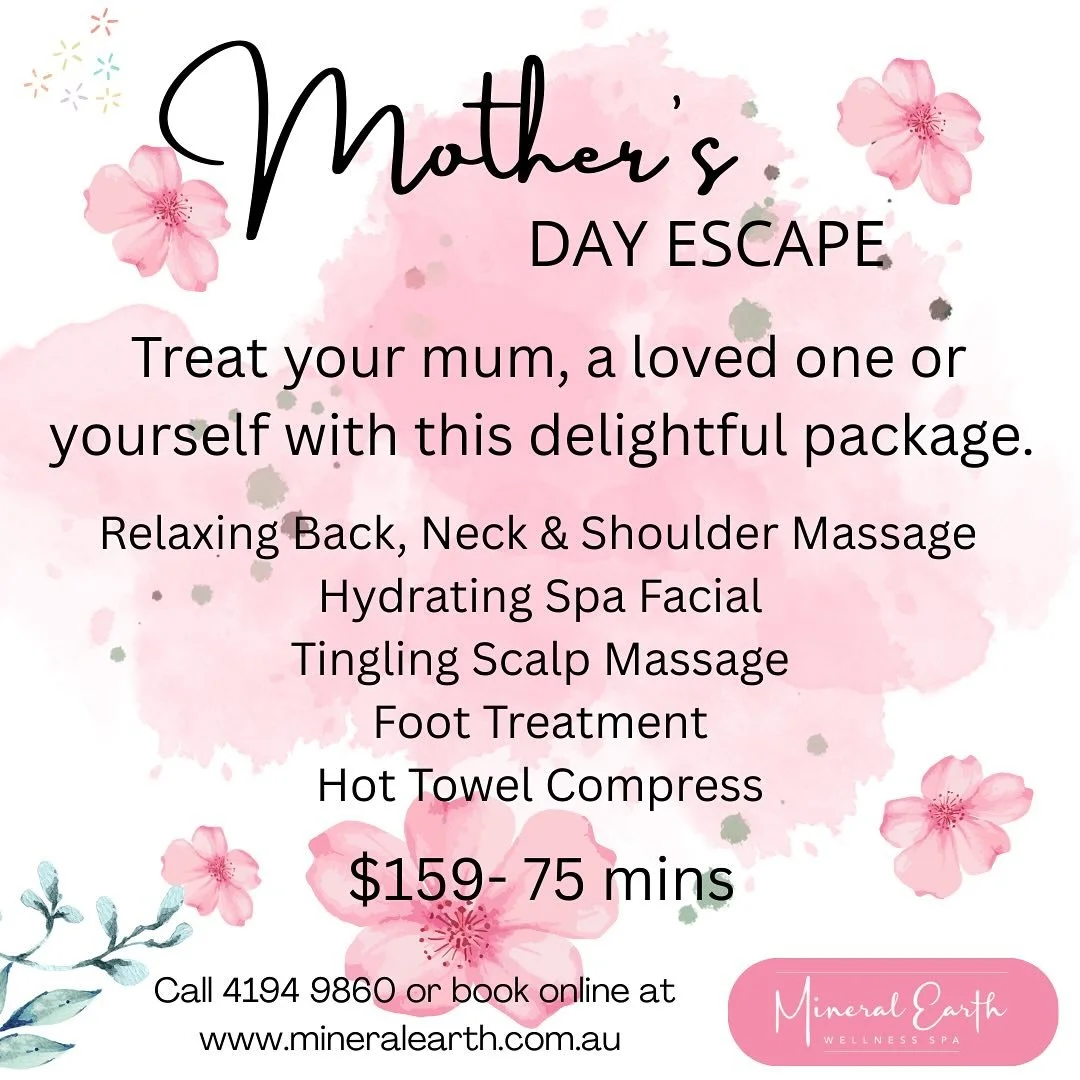 Mother’s Day is around the corner! What a better gift than the gift of relaxation and some pampering indulgence 🙏  2 packages for Mum (or for you!) to choose from. Vouchers and bookings can be made in store or online. ❤️ #mothersdaygiftideas #