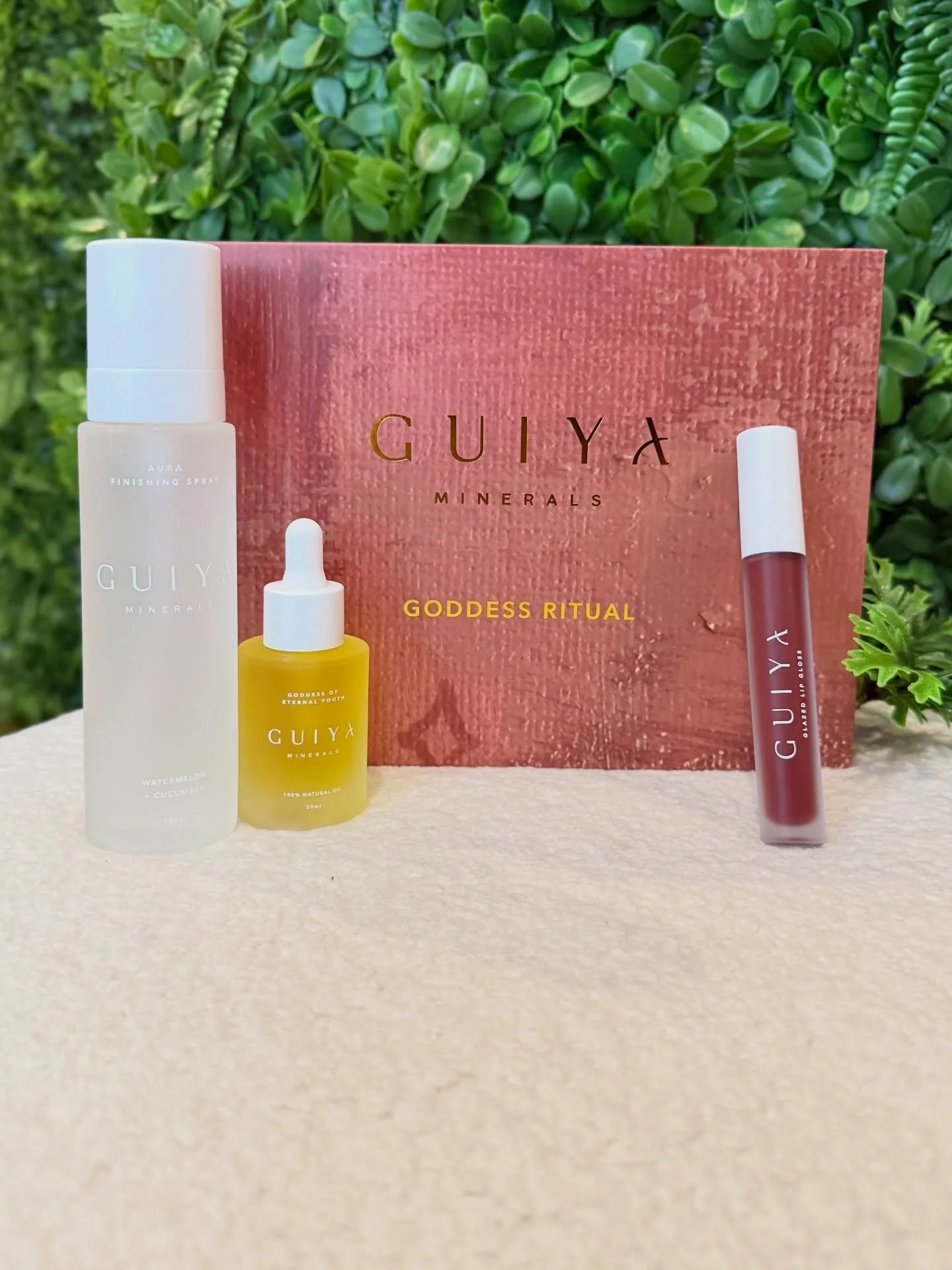 ✨ Holiday Exclusive: The Goddess Ritual Gift Set ✨

Give the gift of self-care this Christmas with our limited-edition Guiya Minerals Goddess Ritual box &mdash; featuring three best-selling products designed to nourish, glow, and elevate your daily b