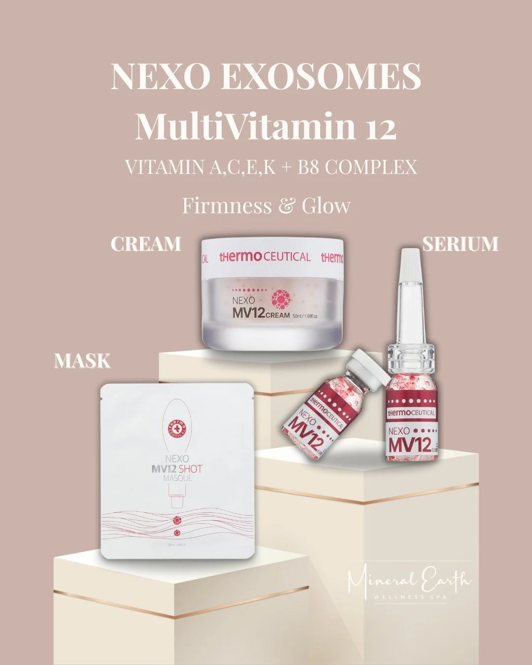 ✨ Introducing the NEXO Exosomes MV12 Collection &mdash; Advanced Skin Science ✨

The NEXO MV12 range combines plant-based nexosomes with a powerful multivitamin complex (A, C, E, K + B-complex) to support skin health at a cellular level.

🧬 Nexosome