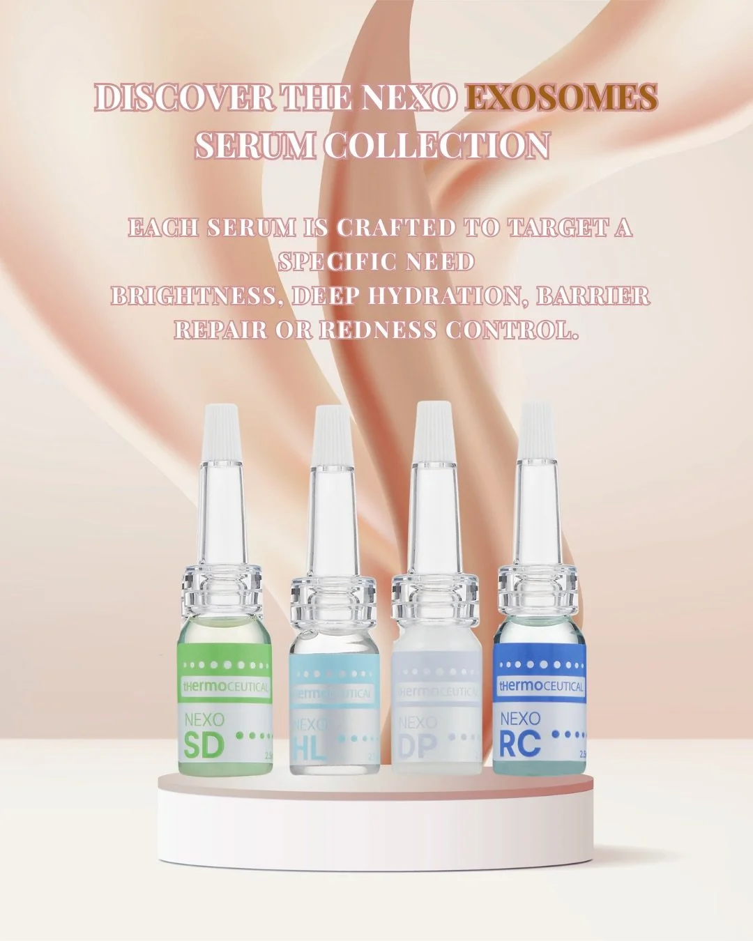 Discover the NEXO Exosomes Serum Collection
Advanced skin solutions designed to target your skin&rsquo;s unique needs.
From boosting radiance to restoring balance, each serum works at a cellular level to support healthier, stronger, and more luminous
