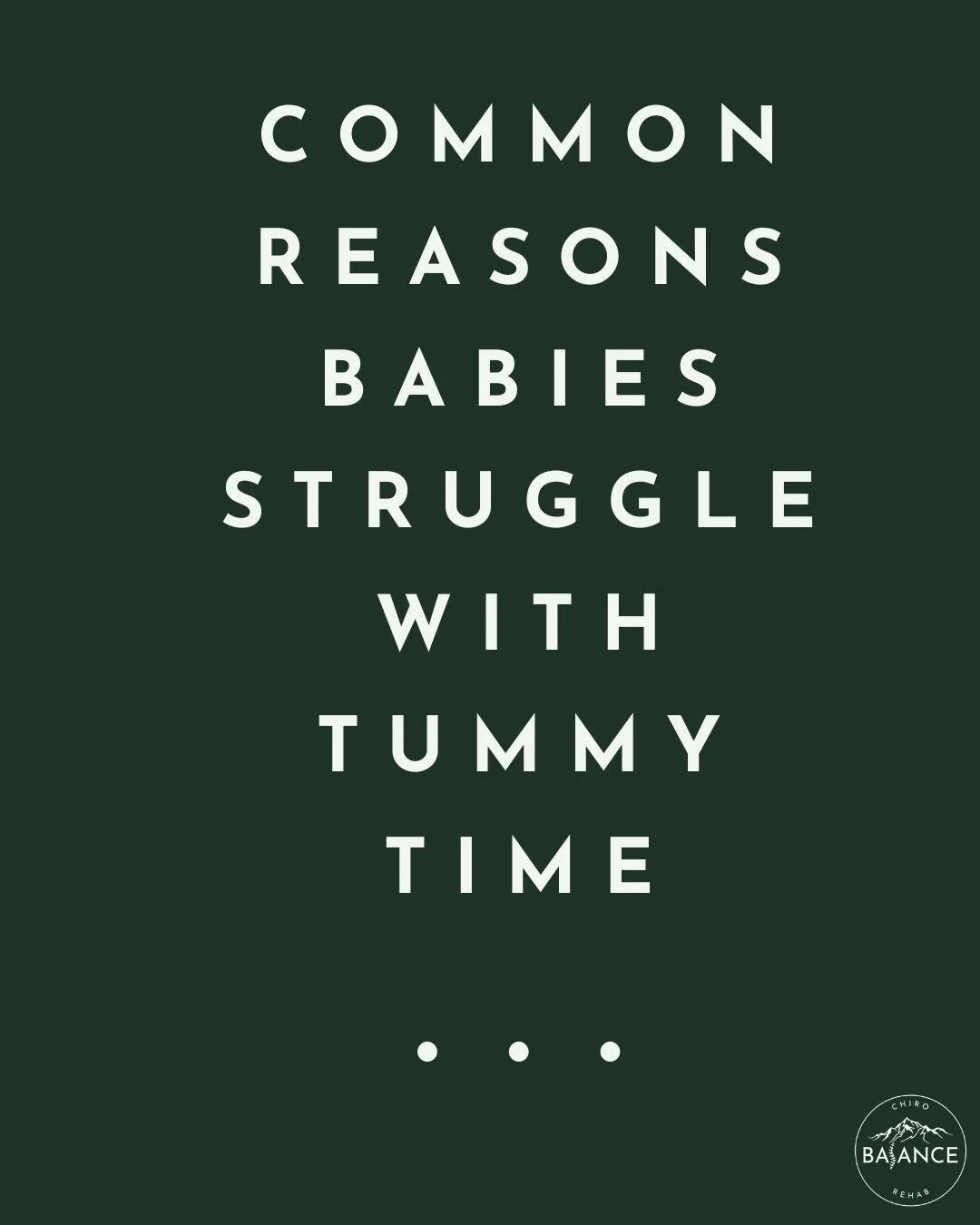 Does your infant struggle with tummy time? While they might seem "unmotivated," the answer typically lies in positioning, reflux, and/or constipation & gas. Body tension occurs with all of these (and on it's own) and contributes to less