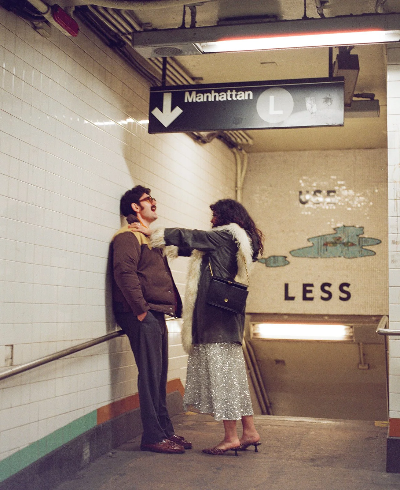 Engagement Photoshoot in the NYC Subway