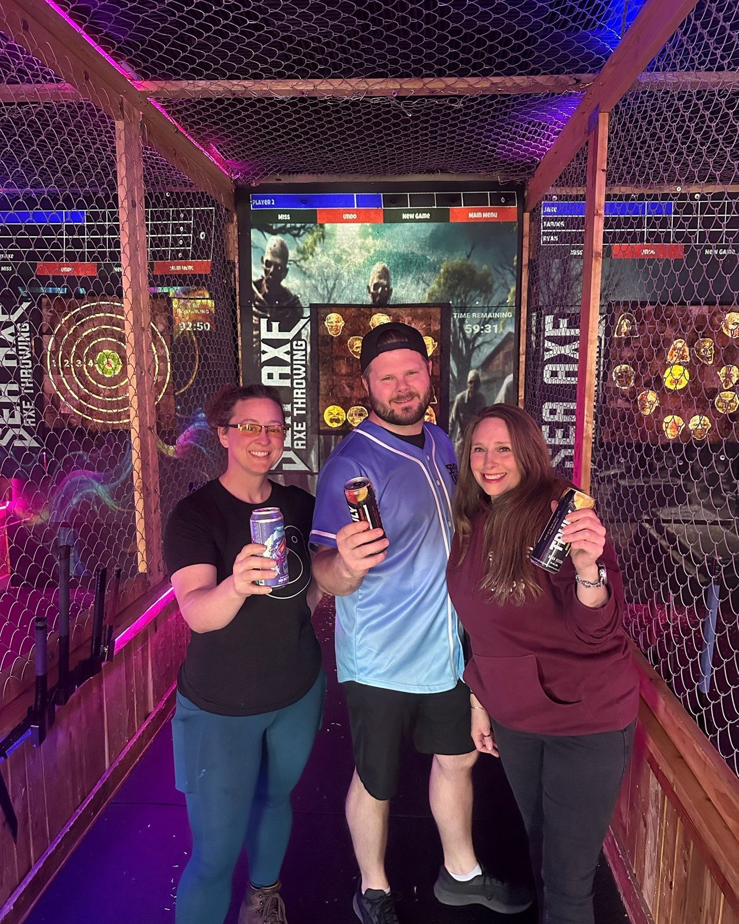 Throwing axes and raising glasses &ndash; it&rsquo;s how we roll at our place! #AxeAndCheer