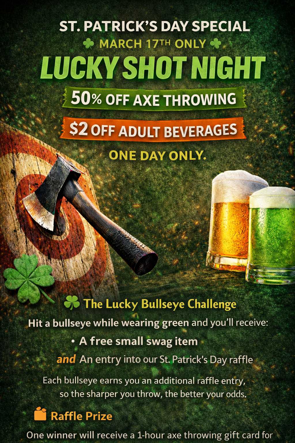 🍀 Lucky Shot Night St. Patrick’s Day Special 