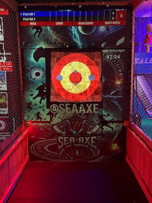 An axe throwing game called Skill Shot