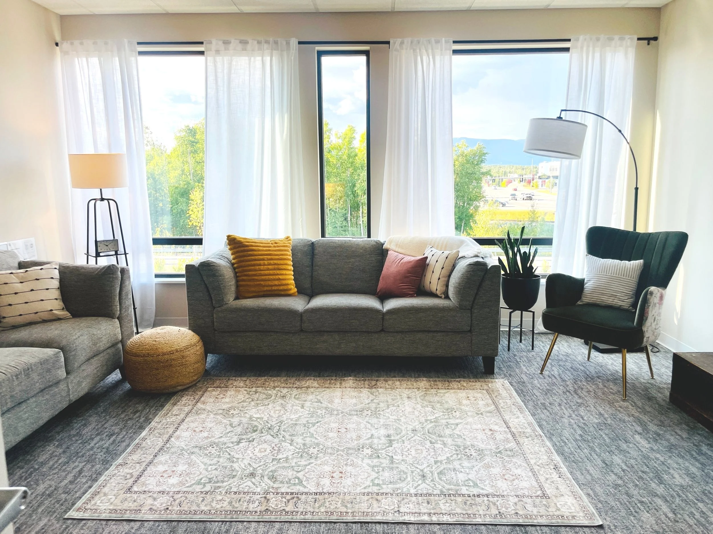 Bright, modern therapy office space in Wasilla, Alaska for licensed counselors and therapists