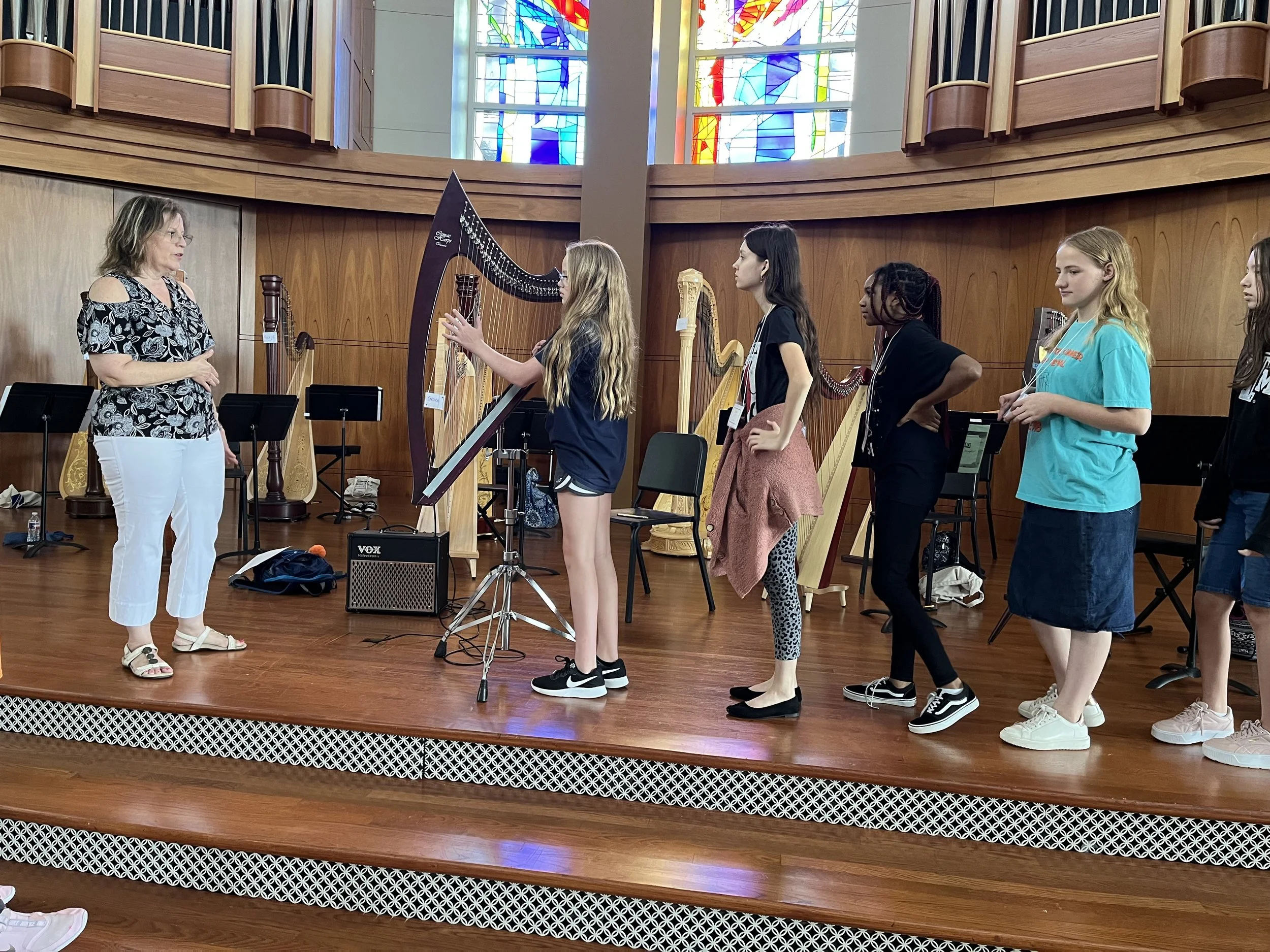 2023 Trying out the electric harp