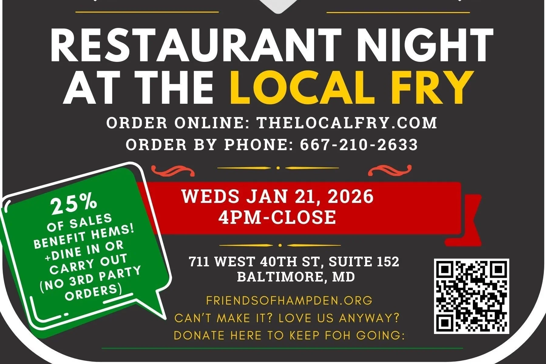 Restaurant Night at the Local Fry