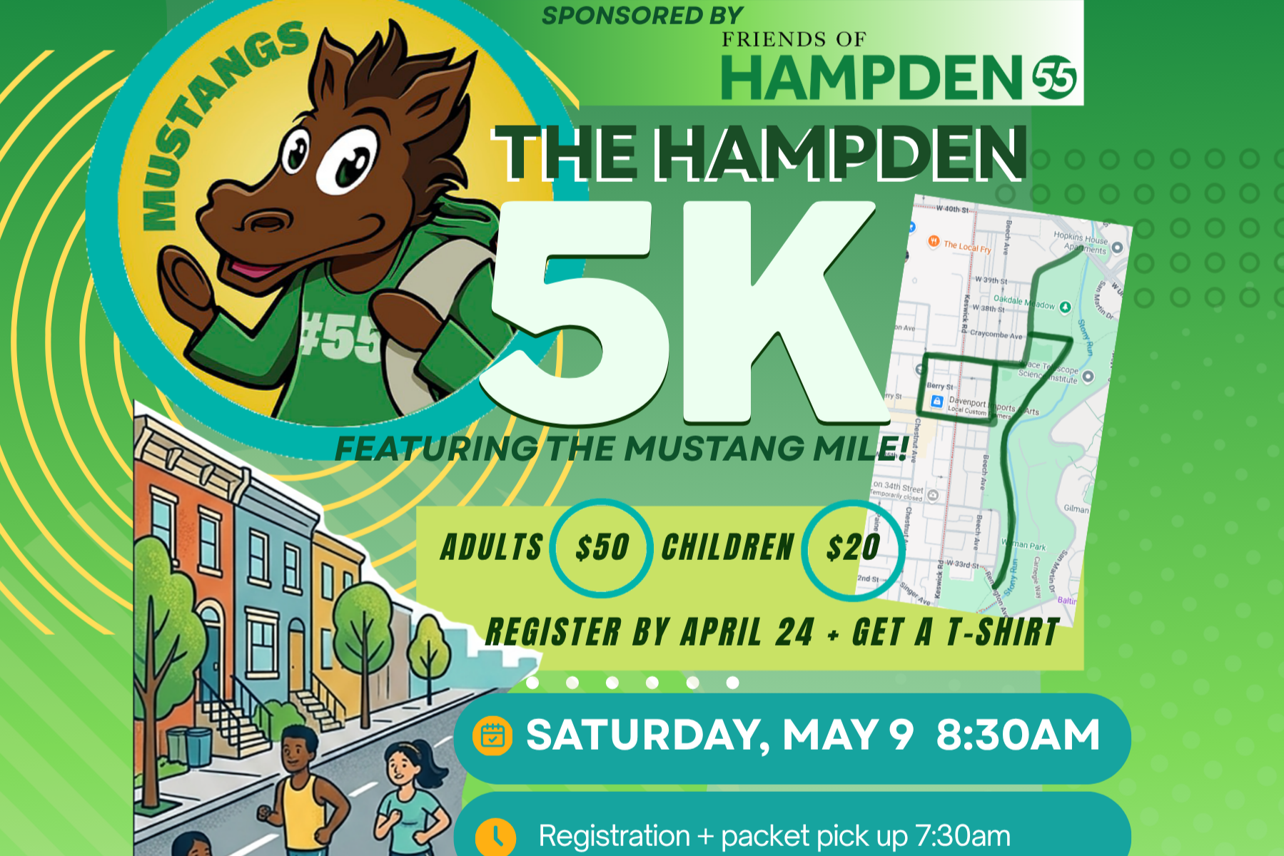 The Hampden 5K Run / 1 Mile Fun Walk