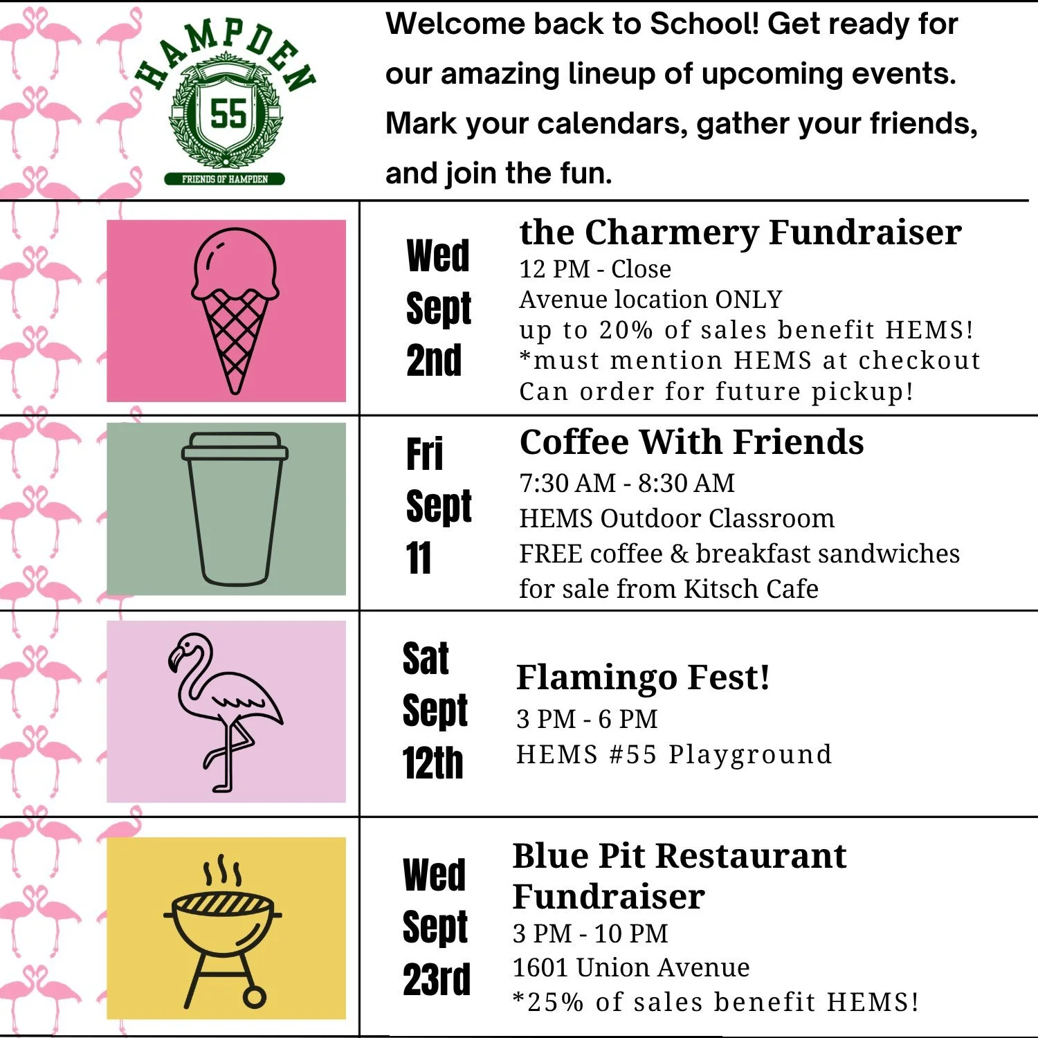 Upcoming events!! We&rsquo;re so excited for TWO fun September restaurant collaborations, one incredibly fun free festival, and a Coffee with Friends. Hit up the Charmery on Weds September 2 and Blue Pit Weds September 23! Both events have some very 