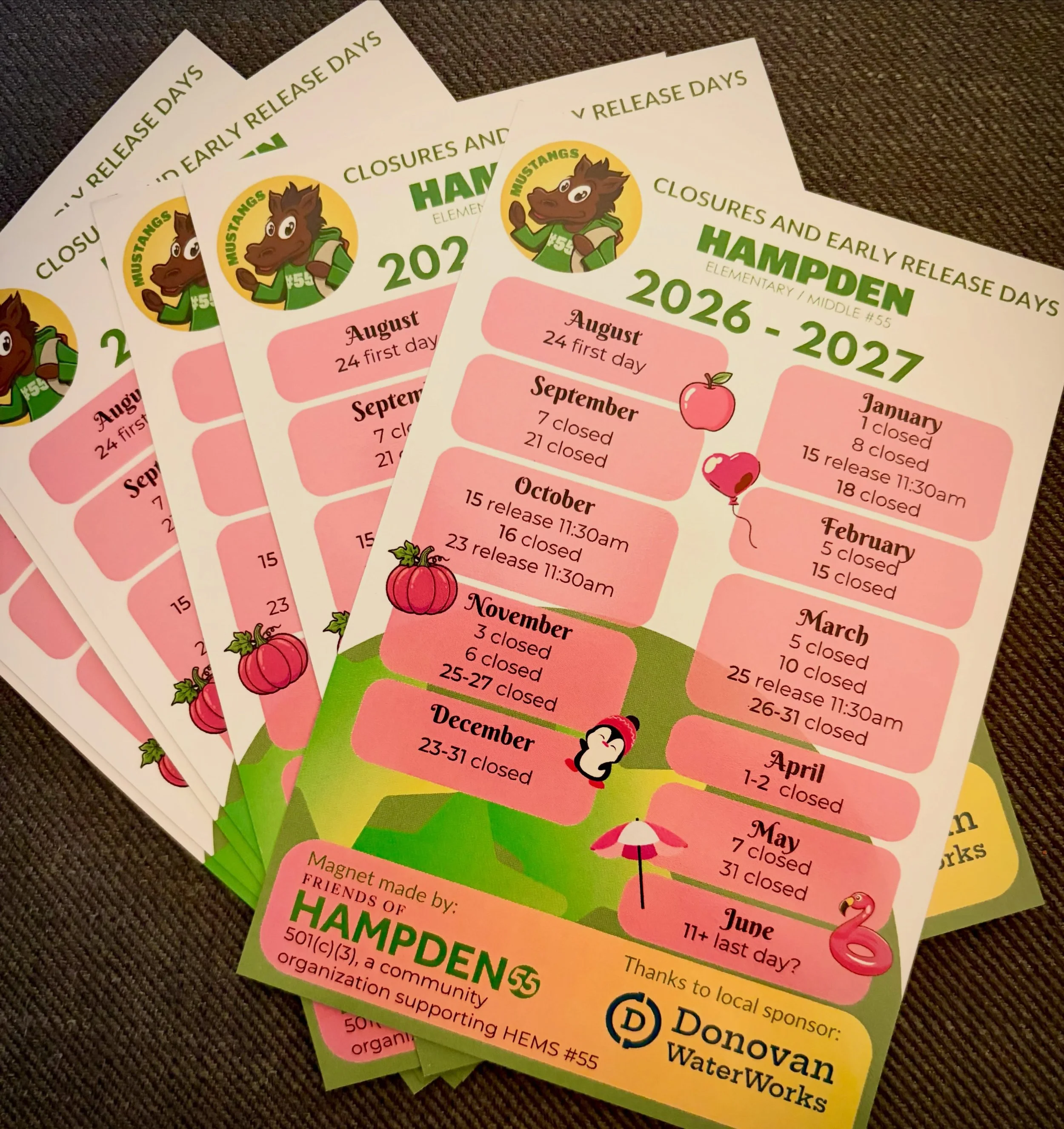 The 2026-2027 Baltimore City school calendar is here! This year we&rsquo;re so grateful for @donovan_waterworks for generously sponsoring the magnet and to @seawall.development for supporting us! 

These magnets are going into 520+ backpacks in the n