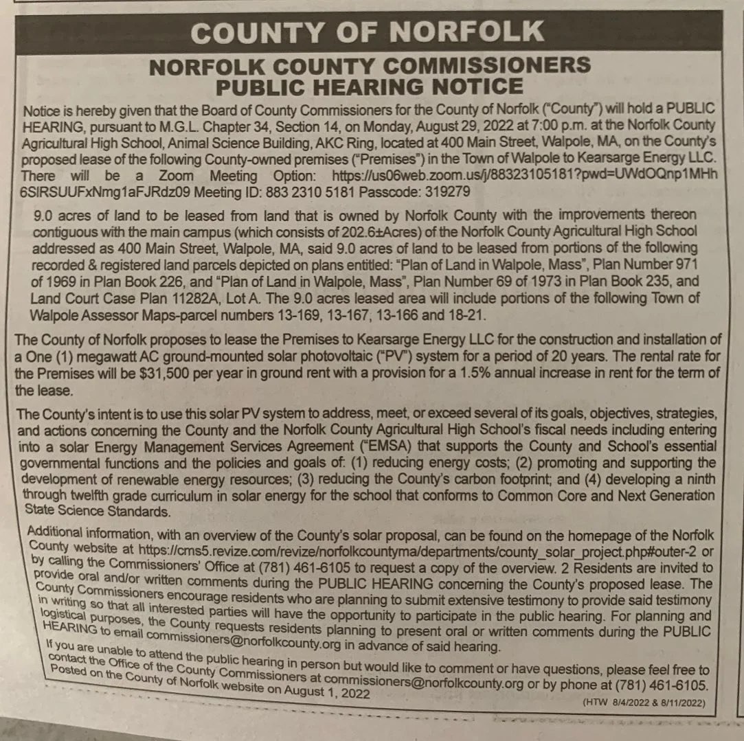 Meetings and Events — Norfolk County Agricultural HS Alumni