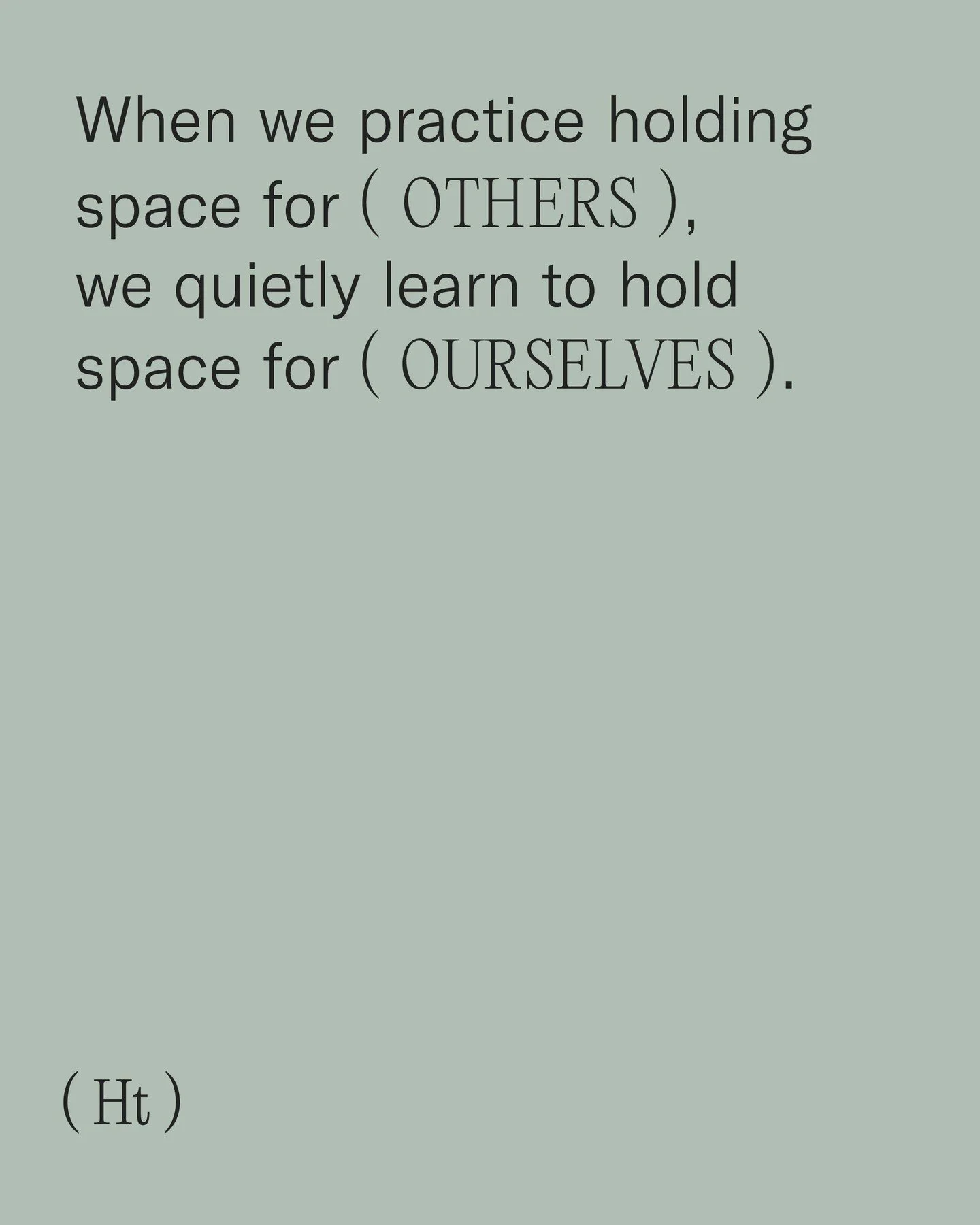 Holding Space for All Parts of Ourselves: Many of us have parts of ourselves we try to keep tucked away, like anger, grief, longing, and shame. These parts can feel too much, too messy, too unwelcome. But they are also deeply human.

When space is ma