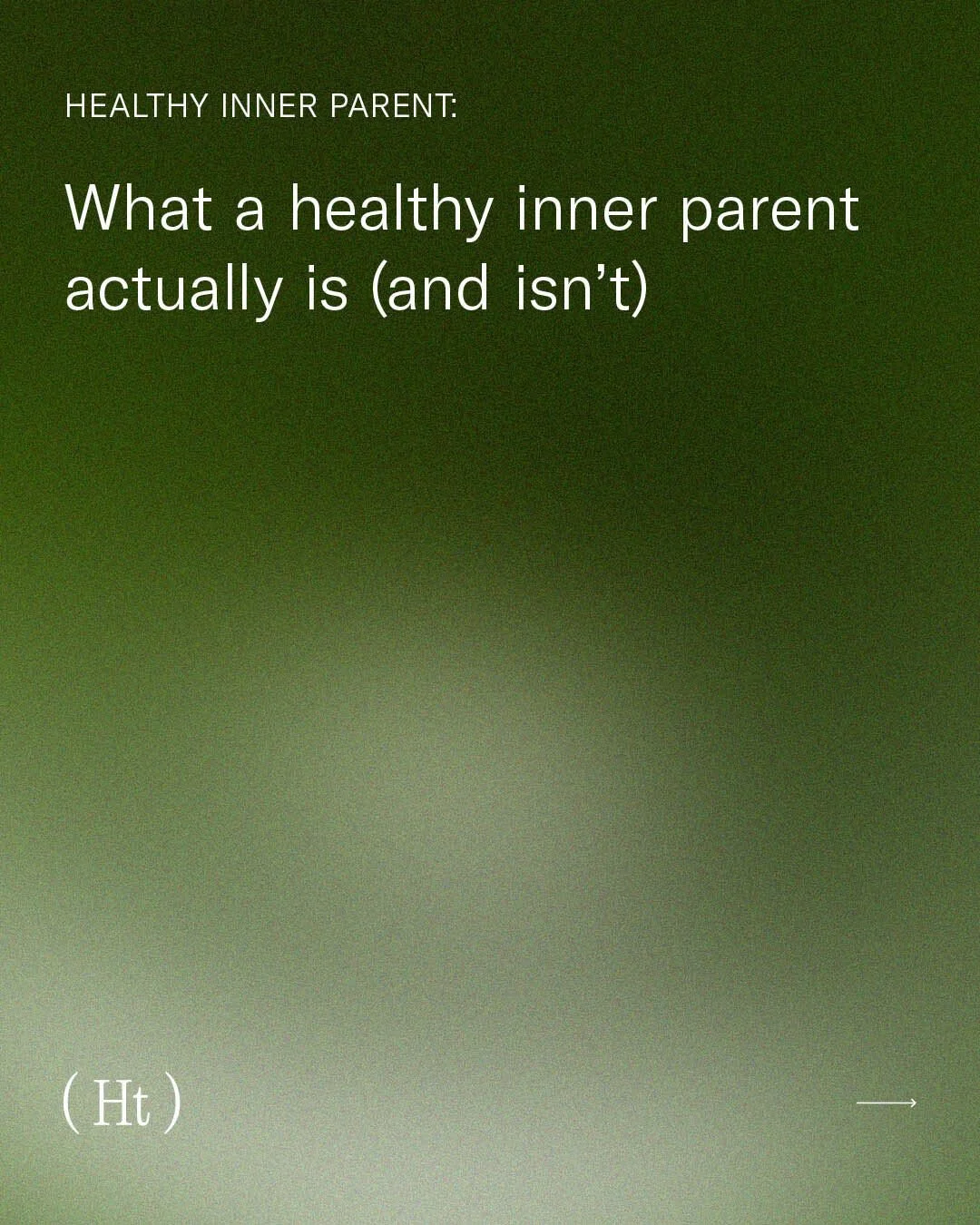 Many people confuse self-parenting with self-control. But control is often just survival in disguise.

Reparenting is not about forcing yourself to behave. It&rsquo;s about building a relationship inside yourself that feels safe enough to trust.

Whe