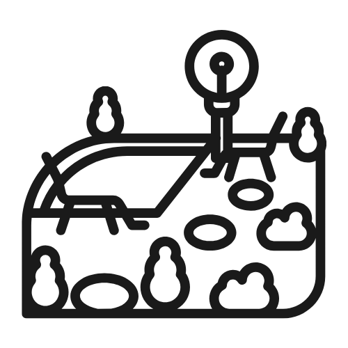 backyard with pool and trees and fence