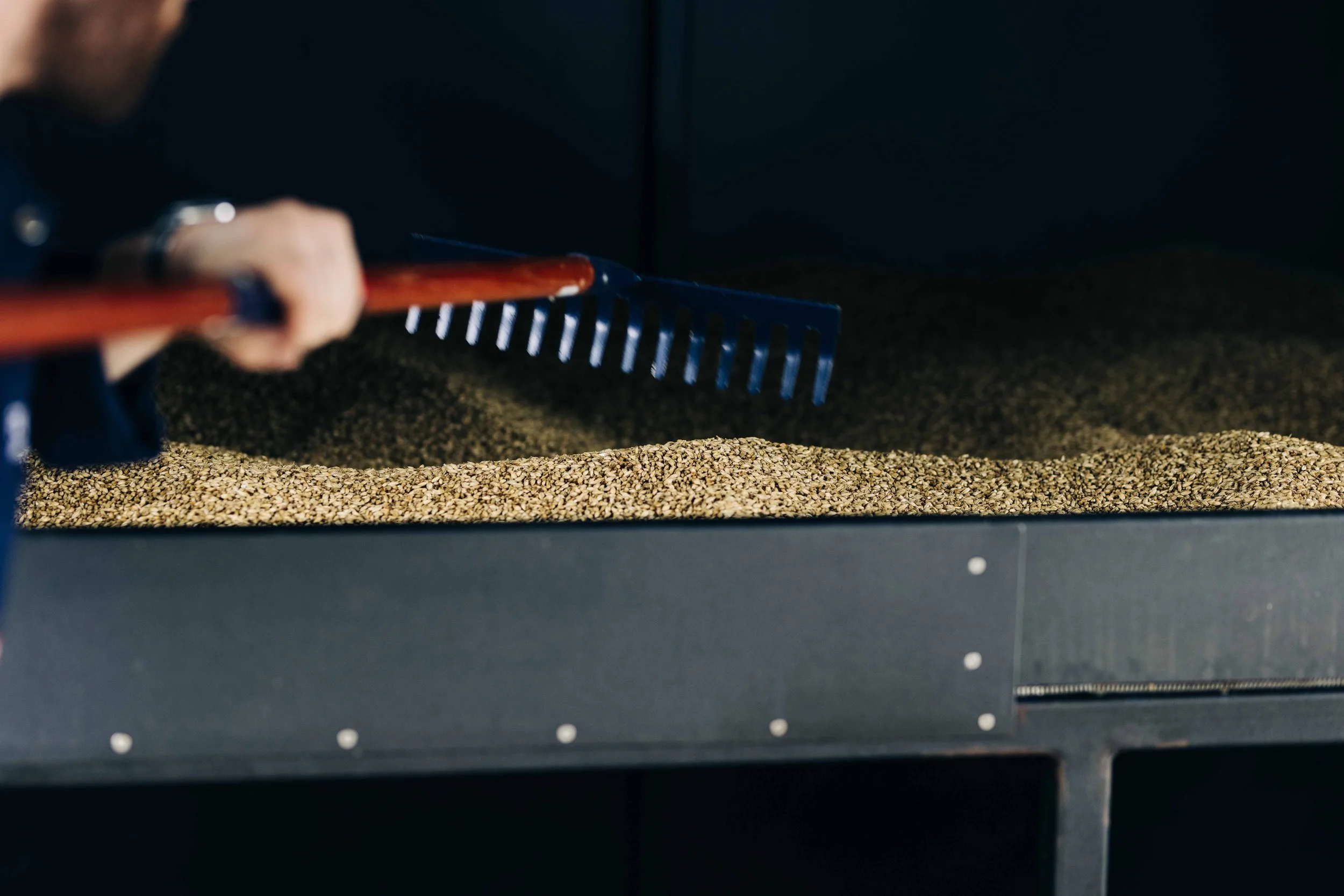 Peating Malt at Furneaux Distillery