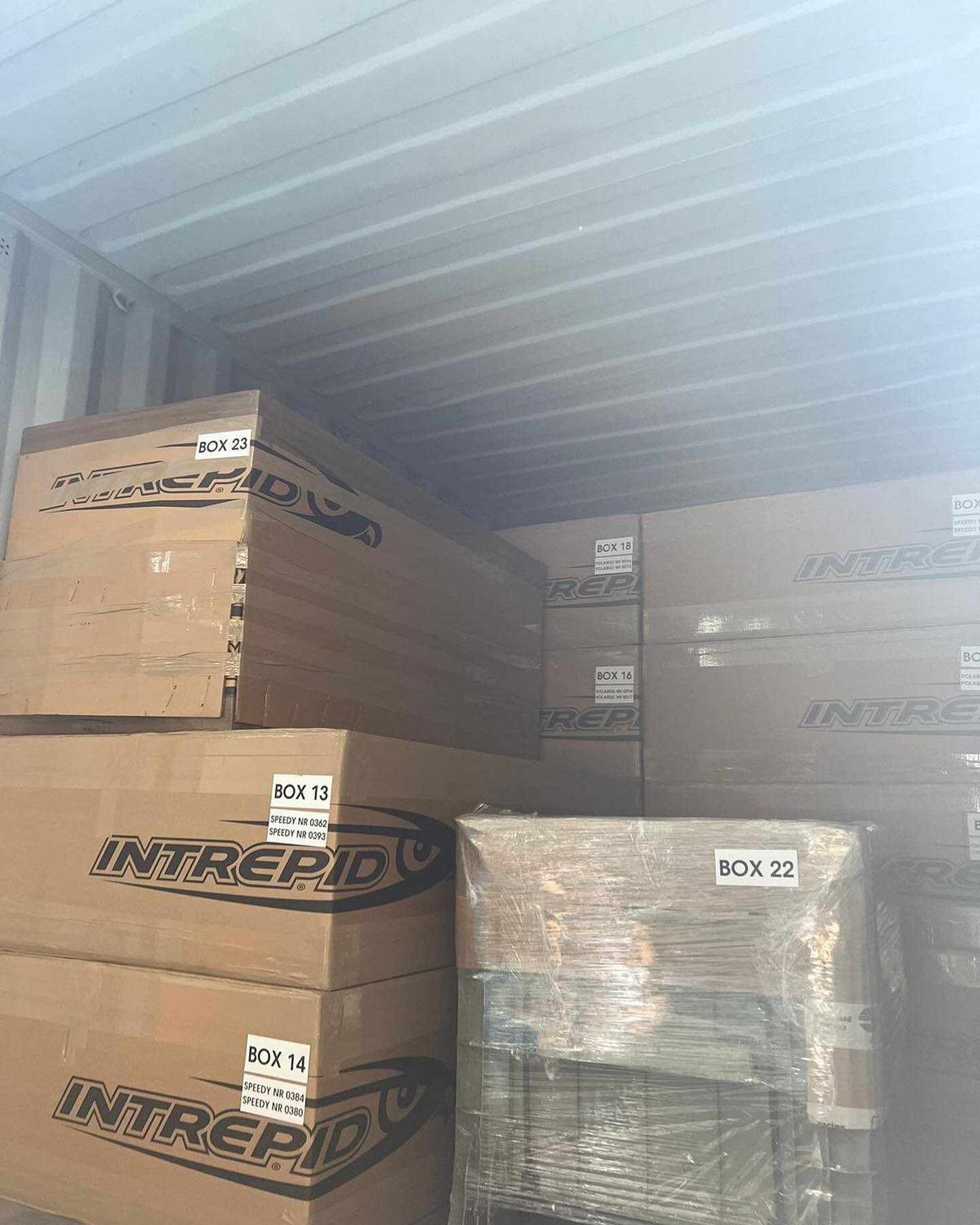**MaxOrange update**

New karts and a mountain of Intrepid parts have arrived at the WA Port and are waiting for clearance before they are delivered. 😬

#intrepid #speedy #cruiser #maxorange #onelapdifference #keeppushing