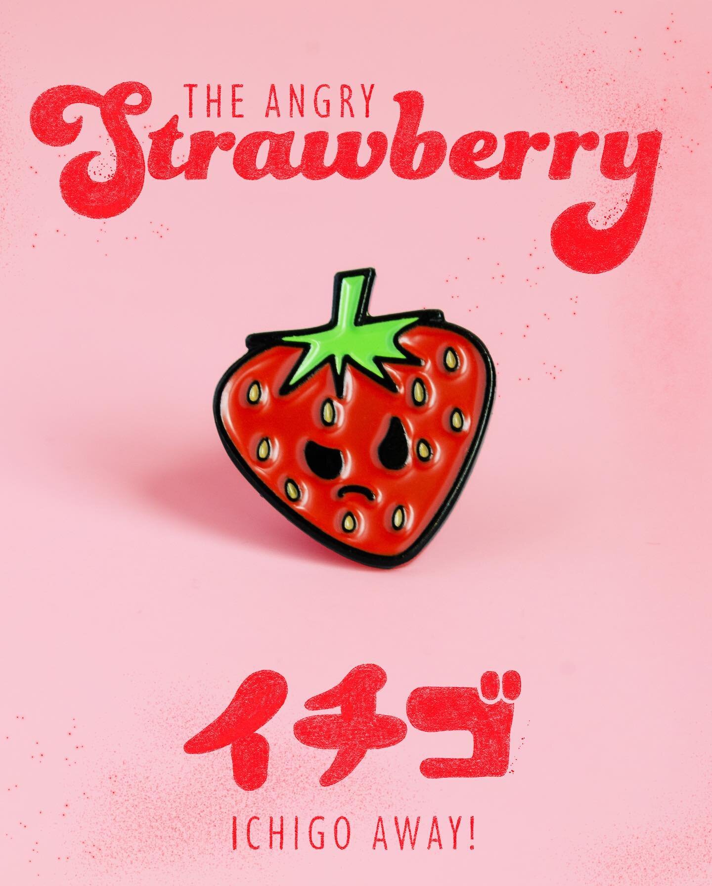 So yummy so angry #enamelpin ❤️🍓