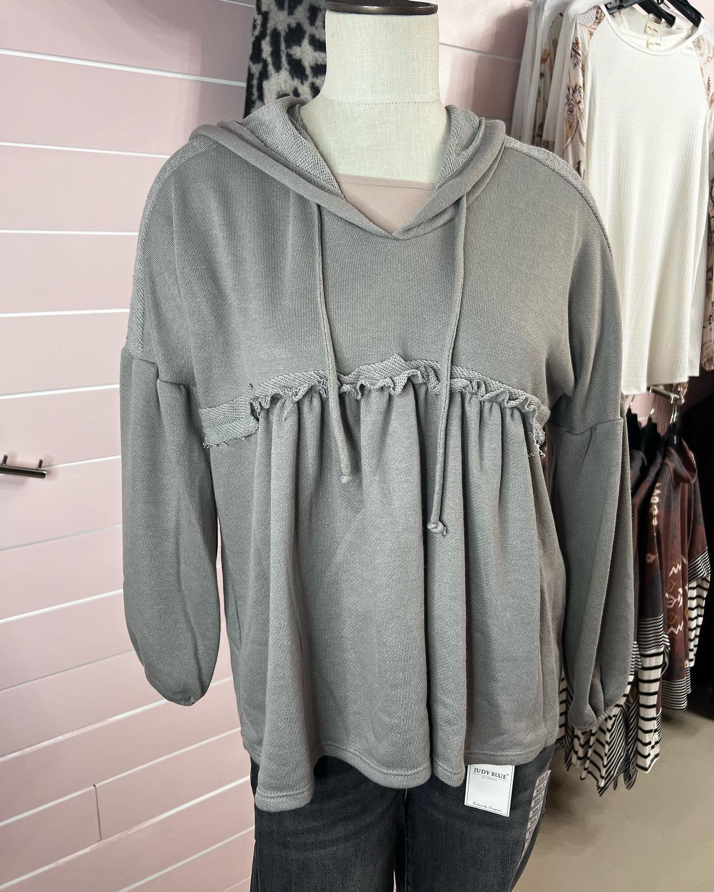 Teddy Thermal Pullover Sweatshirt Top Off White - Southern Fashion Boutique  Bliss