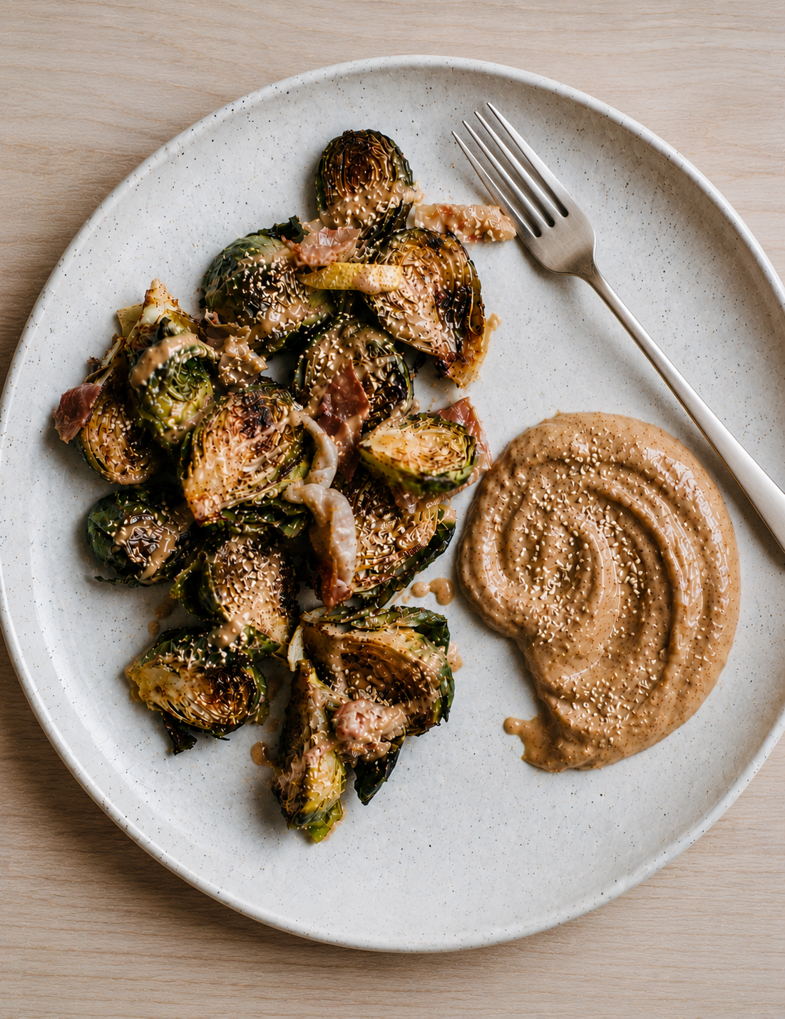 Roasted Brussel Sprouts with Sandpiper Drizzle