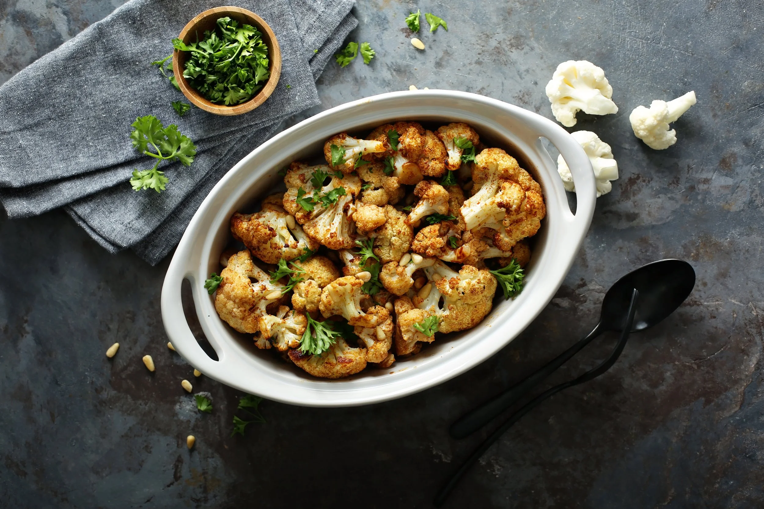 Roasted Cauliflower with Ibis Nut Butter