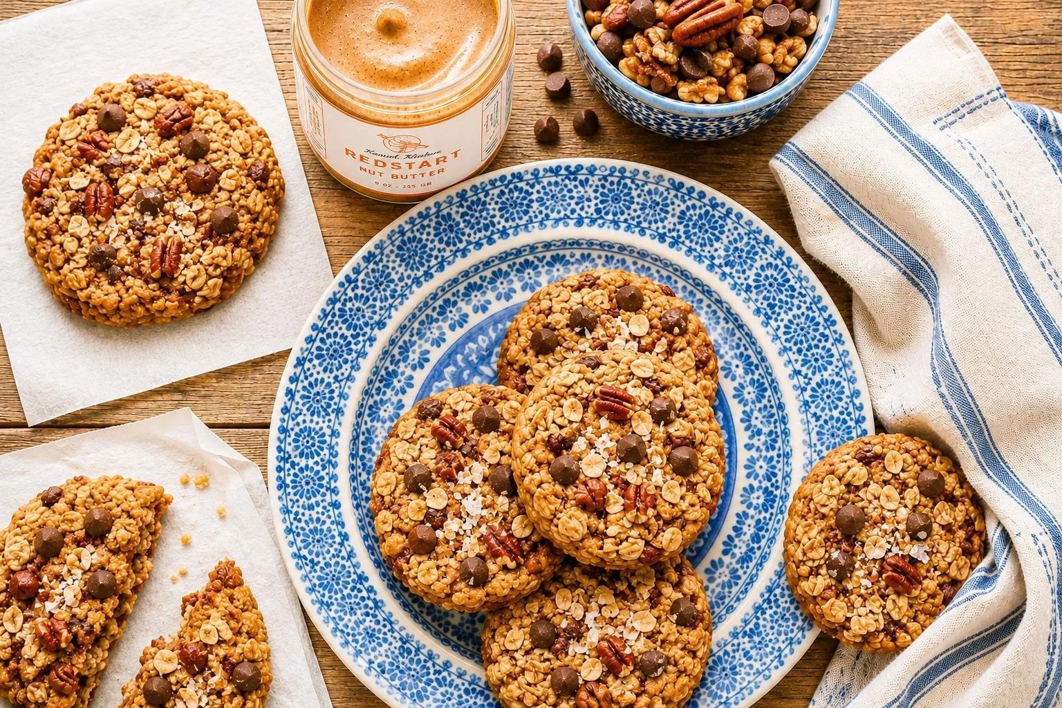walnut maple nut butter breakfast cookies