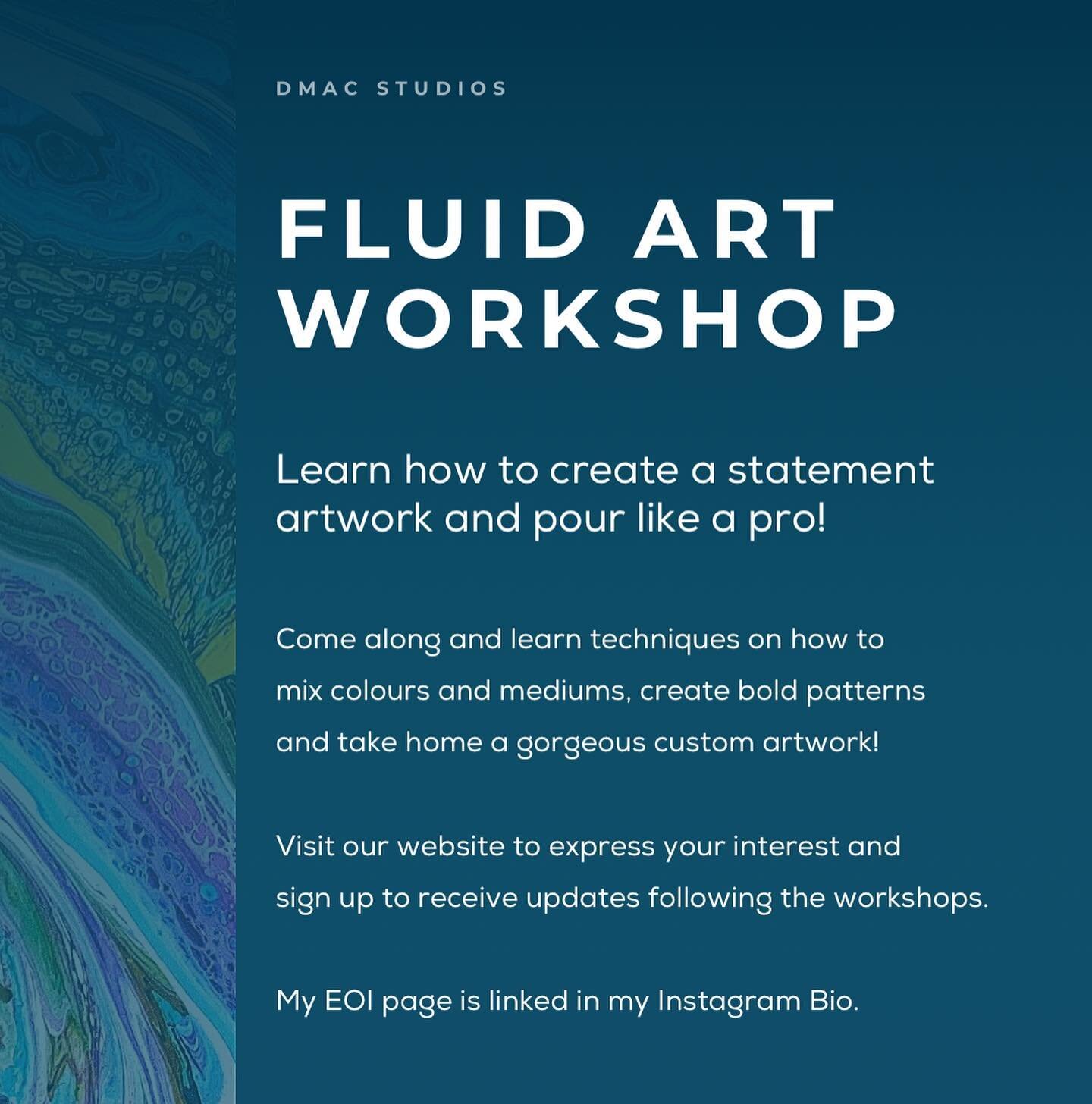 The season for giving is almost here! 🎄✨ and what is more special than gifting an interactive experience!? 

Fluid art workshops will be hosted by yours truly. If you haven&rsquo;t met me yet, my name is Danielle and I am a mixed media artist locate