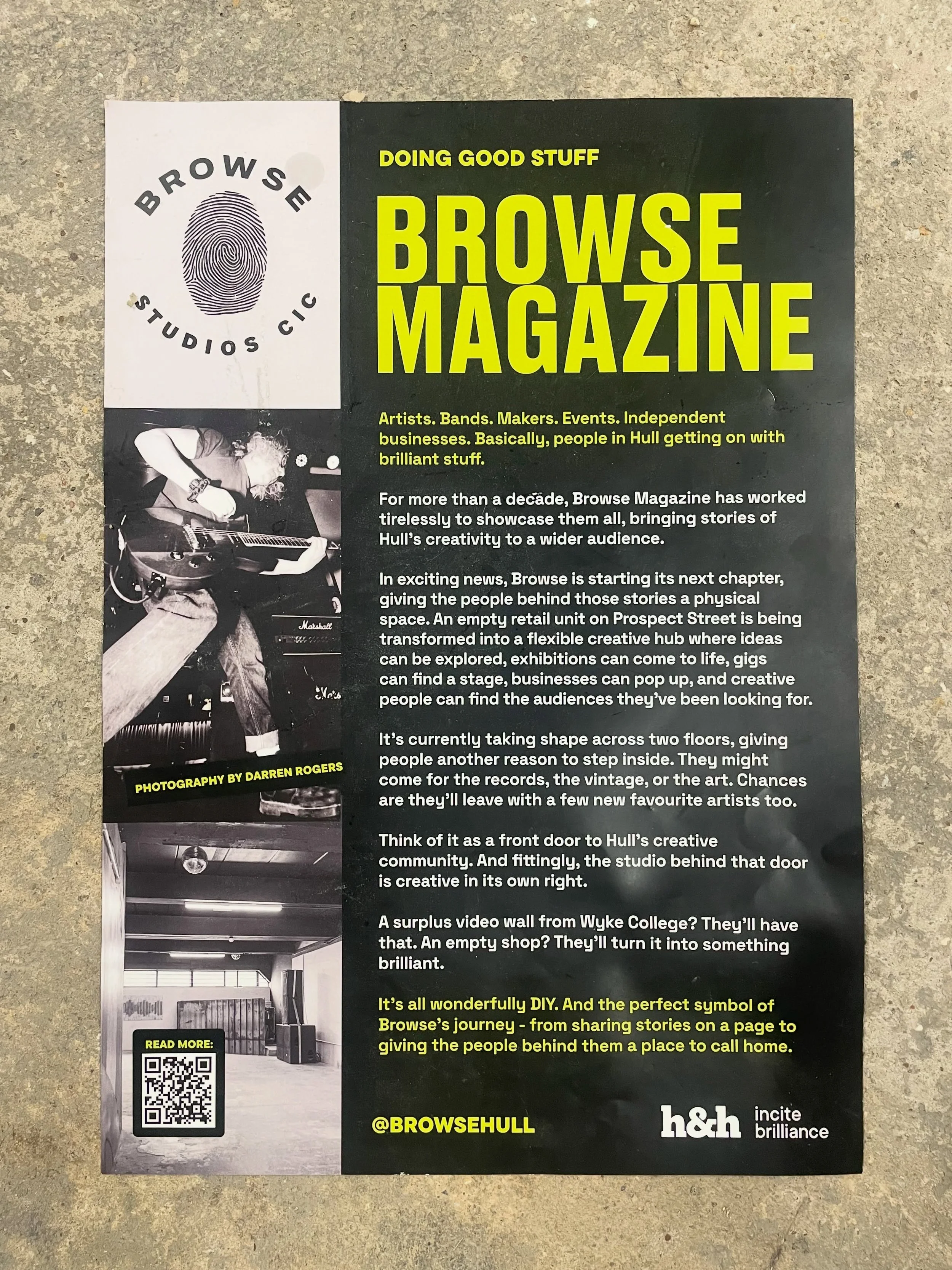 For anyone new to @browsestudios, this is where the story has got to.

We started as an independent magazine @browsehull covering Hull&rsquo;s music, arts, culture and independents. Now we&rsquo;ve taken an empty city centre retail unit and turned it