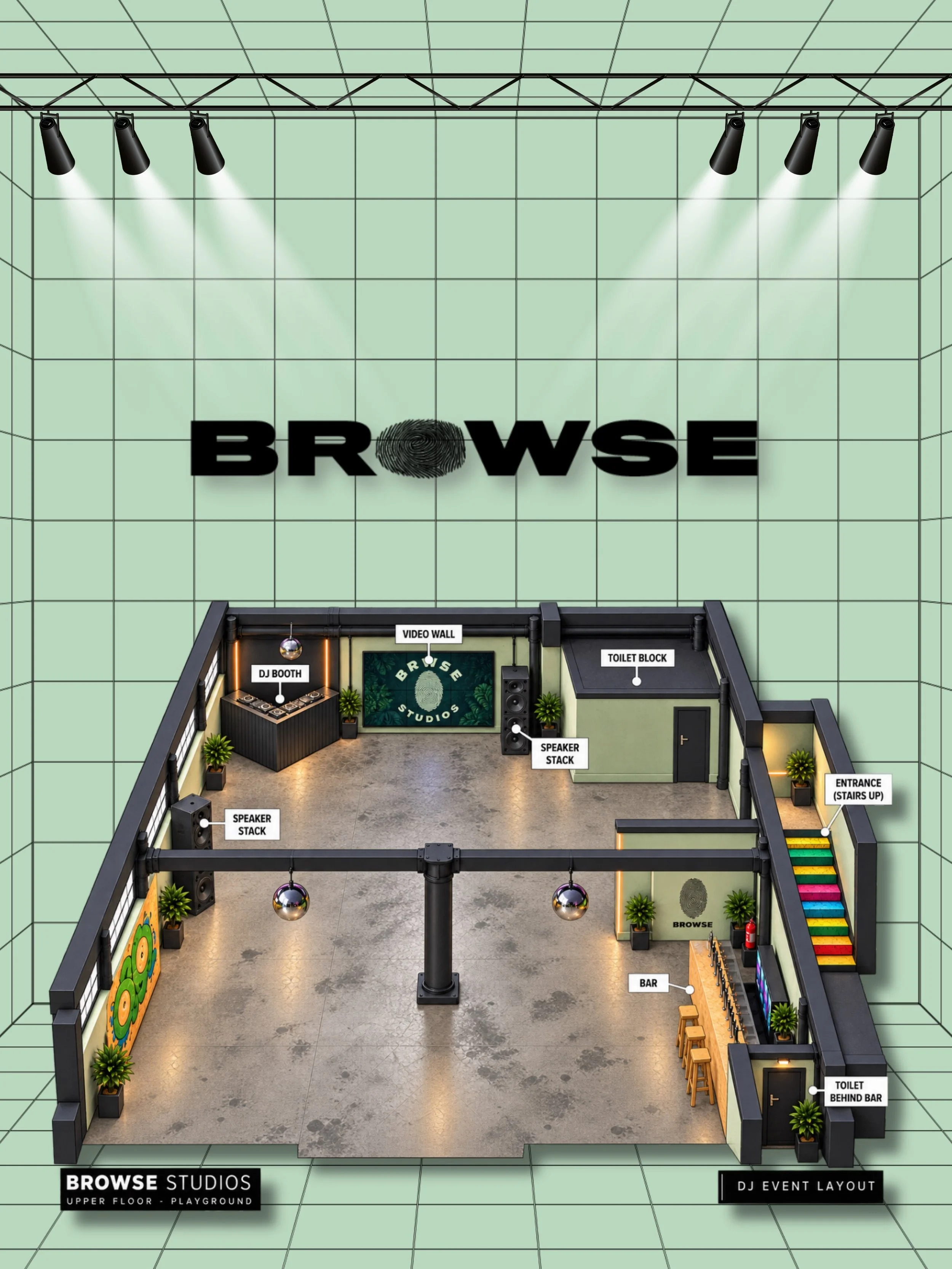 UPSTAIRS EVENT SPACE 
@browsestudios 

What was once warehouse storage space above a former furniture shop is now a playground for Hull&rsquo;s events curators and promoters.

Got an idea for the space? Music events, parties, presentations &amp; more