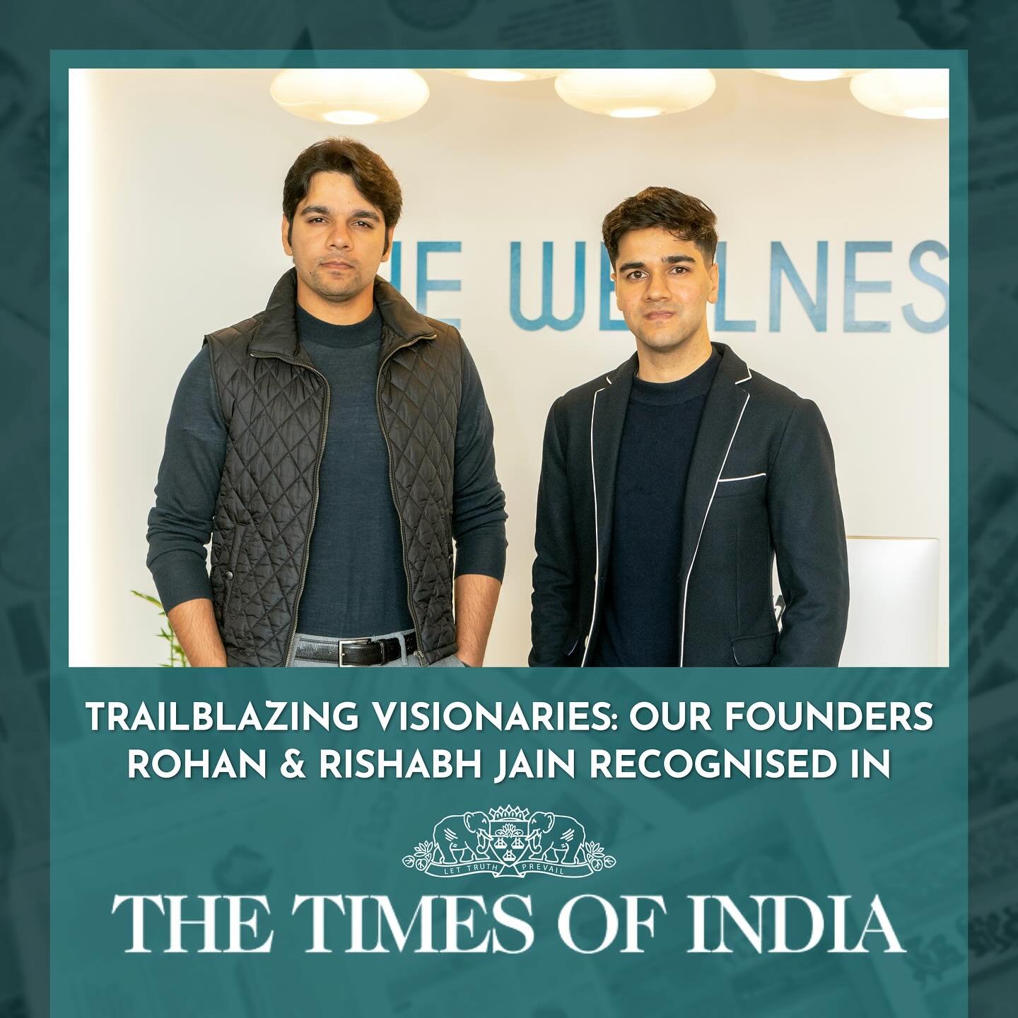 Our founders @rohann_jain and @rish__jain, grace the pages of @timesofindia.

Discover the visionaries behind The Wellness Co.&rsquo;s holistic approach to wellness. Rohan Jain delivers the opening address at the #RightToExcellence Health Summit 2024