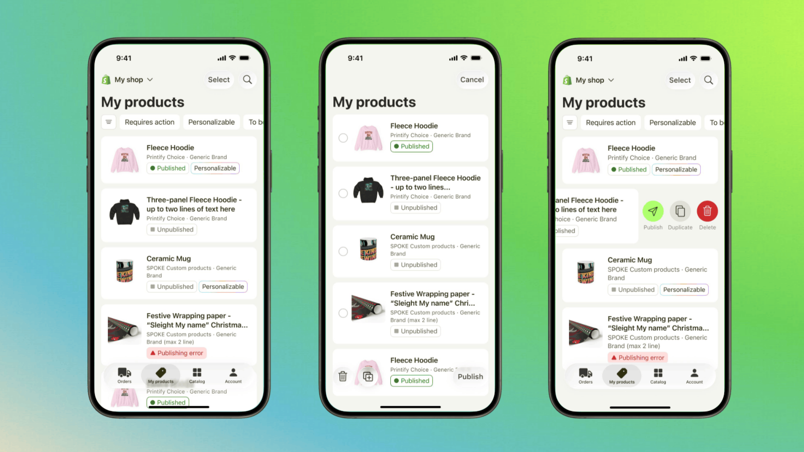 Foundations, My Products, Onboarding and Sales Integrations | App | UI Design