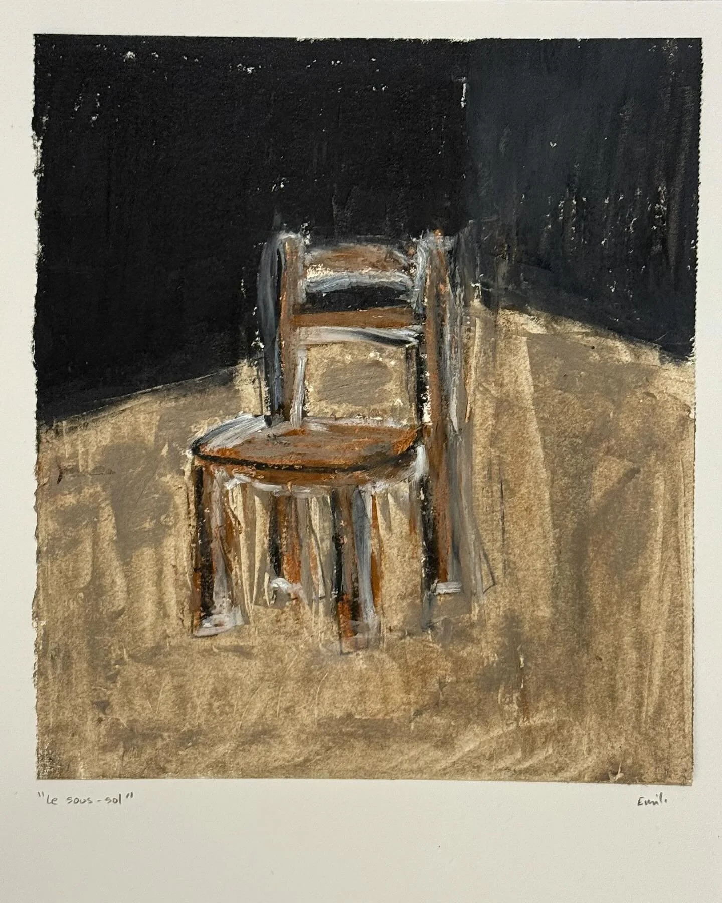 Le sous-sol 

20x20cm pastel &agrave; l&rsquo;huile sur papier