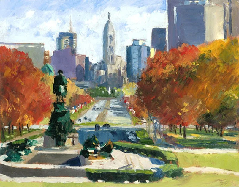 Philadelphia Parkway #1 ( 11" x 14" matted print )