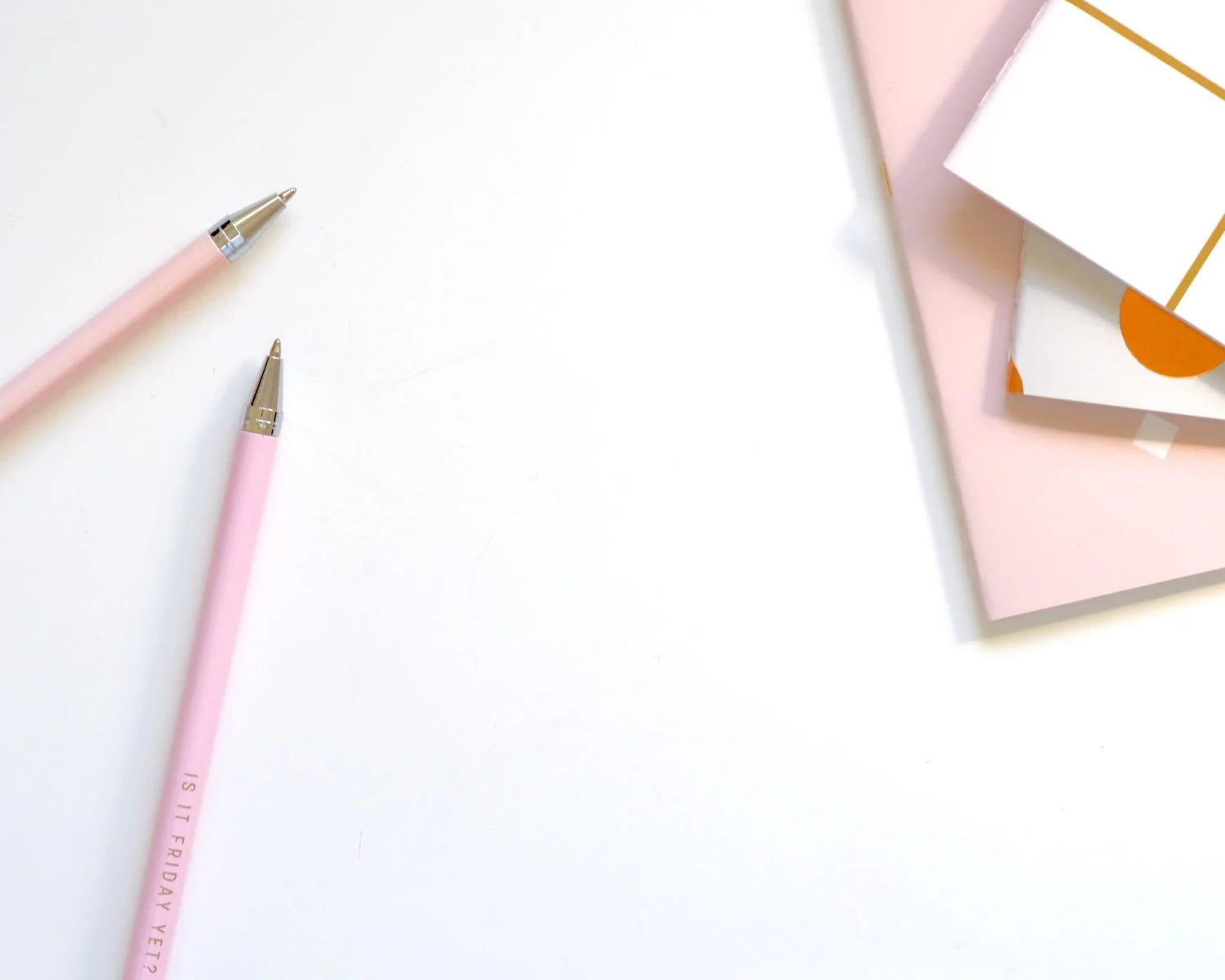 pink school supplies