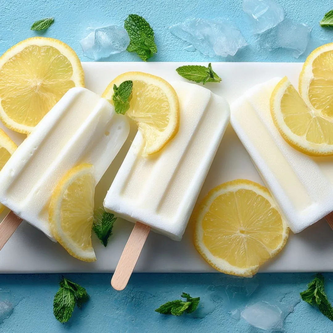 homemade lemon popsicles