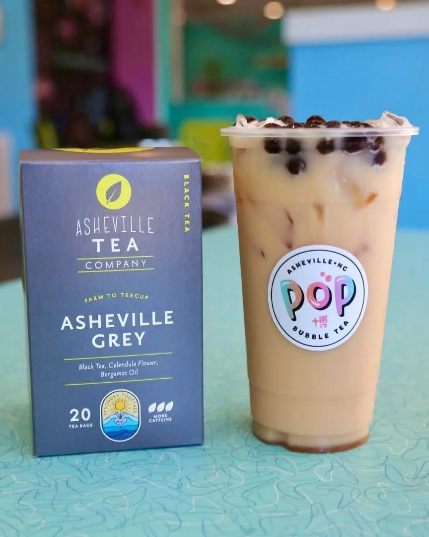 Asheville Grey Milk Tea returns this week for #MilkTeaMonday with the help of our friends at @ashevilleteaco! 
Asheville Grey Milk Tea features Fresh-brewed loose leaf Asheville Grey tea with your choice of whole or oat milk (dairy or vegan). It com