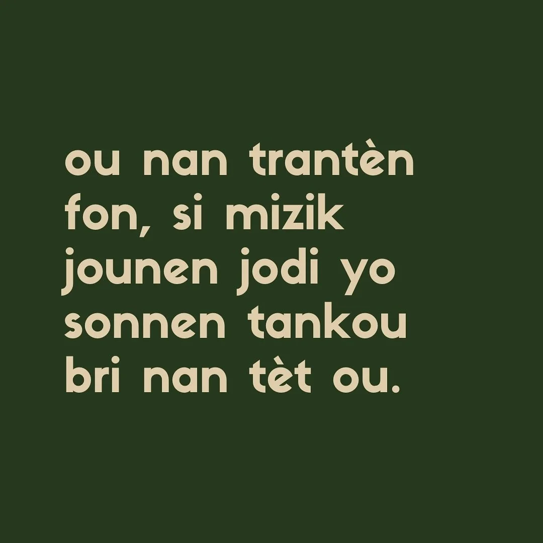Se laj k ap monte 😬

#S&egrave;tz&egrave;l #SispannF&egrave;BriNanT&egrave;tMoun #ApaLiPapa #ToutSonnenMenmJan #AyisyenTw&ograve;RenmenBri #KotB&egrave;lTiMizikPozeYo #OuPaGenTanPouwP&egrave;di #ZoNouFinDi #B&egrave;lTiGraoun #PranSwenT&egrave;tOu #