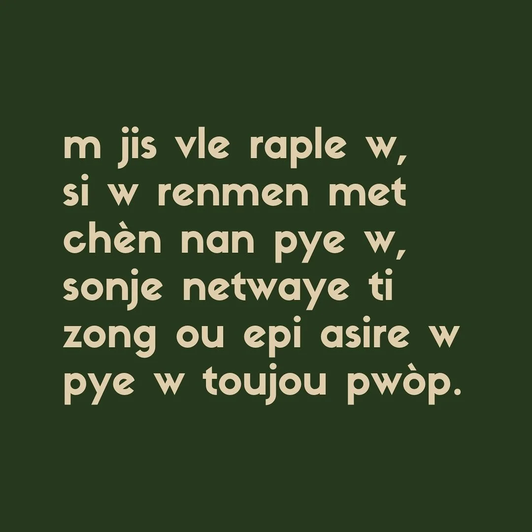 Pa lage l konsa 🥵

#S&egrave;tz&egrave;l #PranSwenK&ograve;w #PyewPaKaToujouSal #NouMaler&egrave;zMenNouSouMenn #PaLageK&ograve;wN&egrave;t #MetMounSouOu #PaKiteRiy&egrave;lTounenBoulva #FoubiTalonPyew #OuPaBezwenMetKit&egrave;ks #SePw&ograve;pPouZo