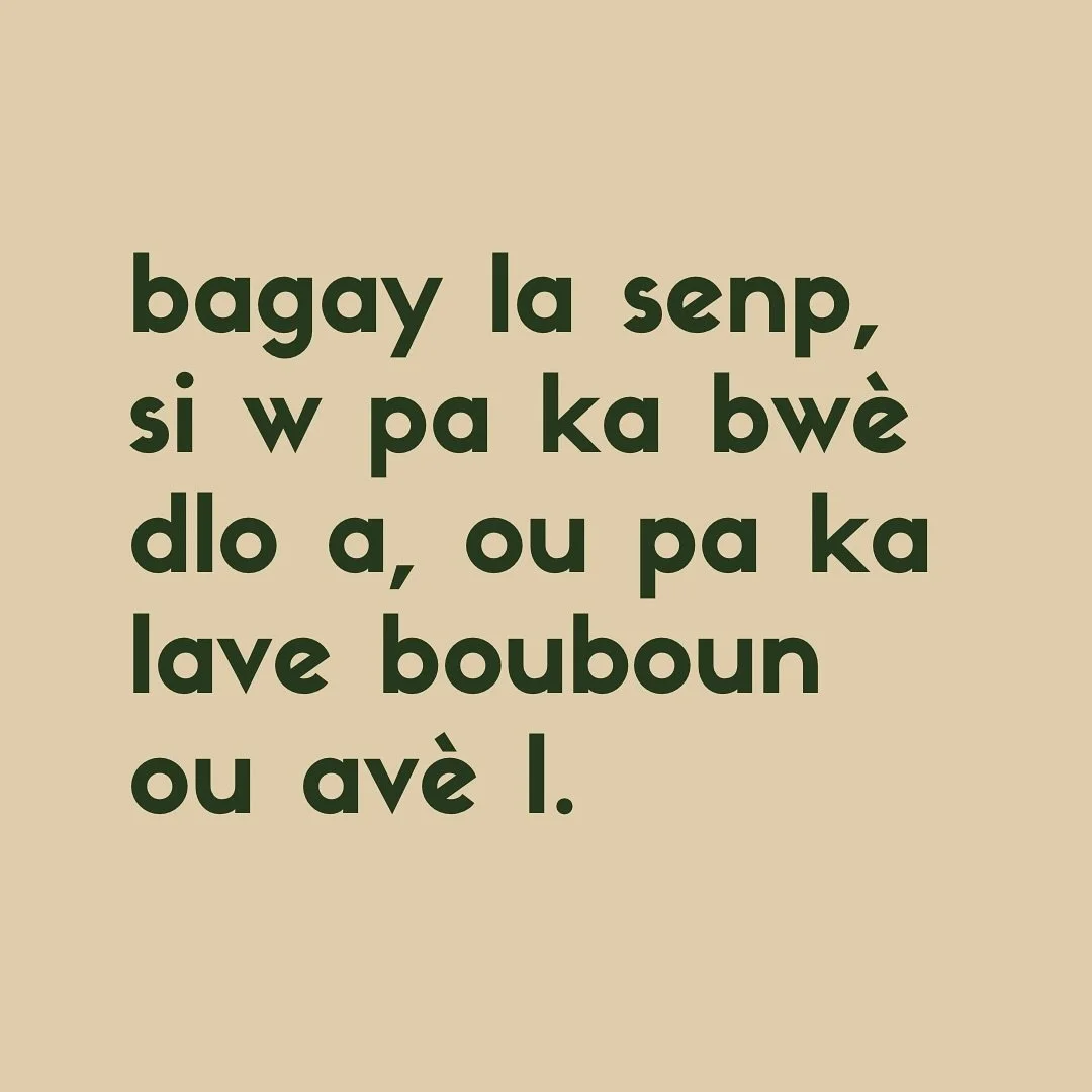 Ba l bon dlo 💦

#S&egrave;tz&egrave;l #PranSwenBoubounOu #LavelAkDloPw&ograve;p #ChanjeKil&ograve;tChakJou #FonwPozeSouTangaYo #MetKil&ograve;tKoton #PaFoureSavonAnndanS&ograve;B&egrave;b&egrave; #OuPaDweP&egrave;sonnBoubounSere #PriyorizeSantew #Pa