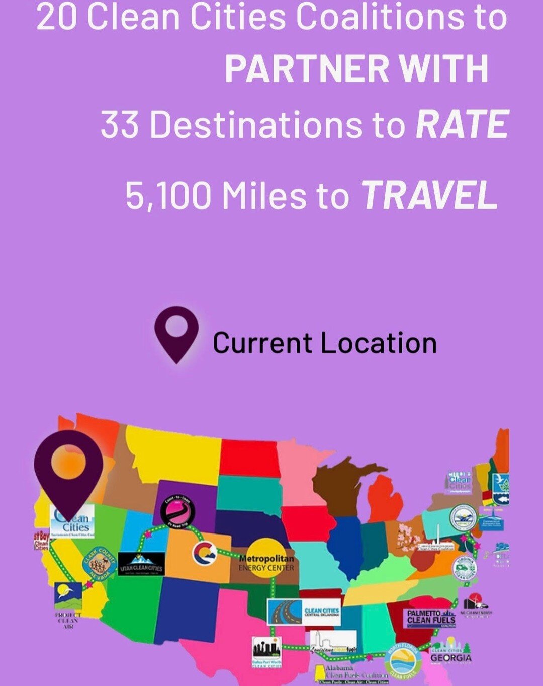 Tomorrow concludes the 2023 Coast-to-Coast EV Road Trip that our friend Daphne Dixon from Southwestern Area Clean Cities Coalition &amp; Live Green Network was able to accomplish alongside her Connecticut Clean Cities intern Alyssa Murphy. They drove