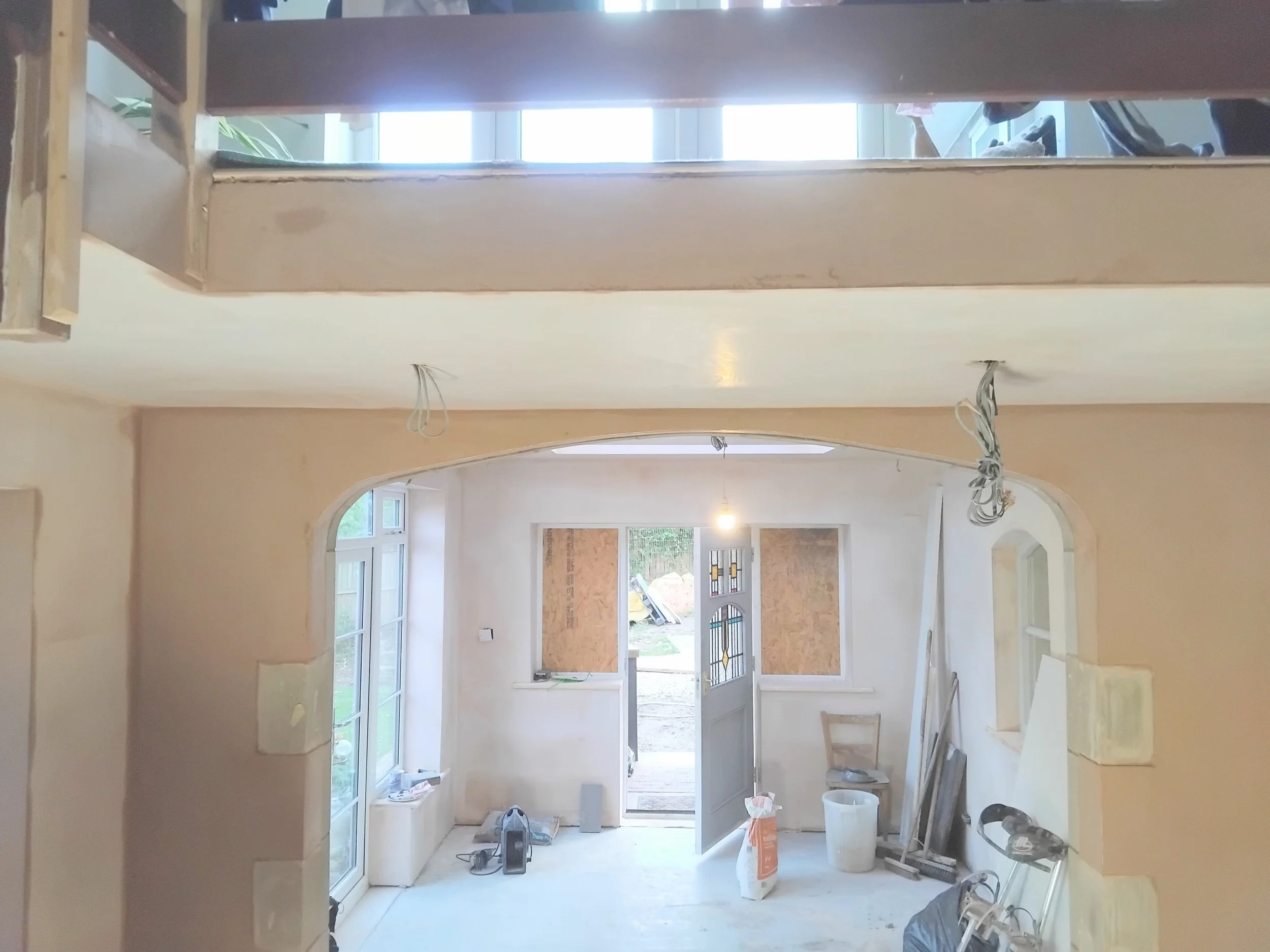 Porch and hall wall Dri Lined and skimmed Marple 