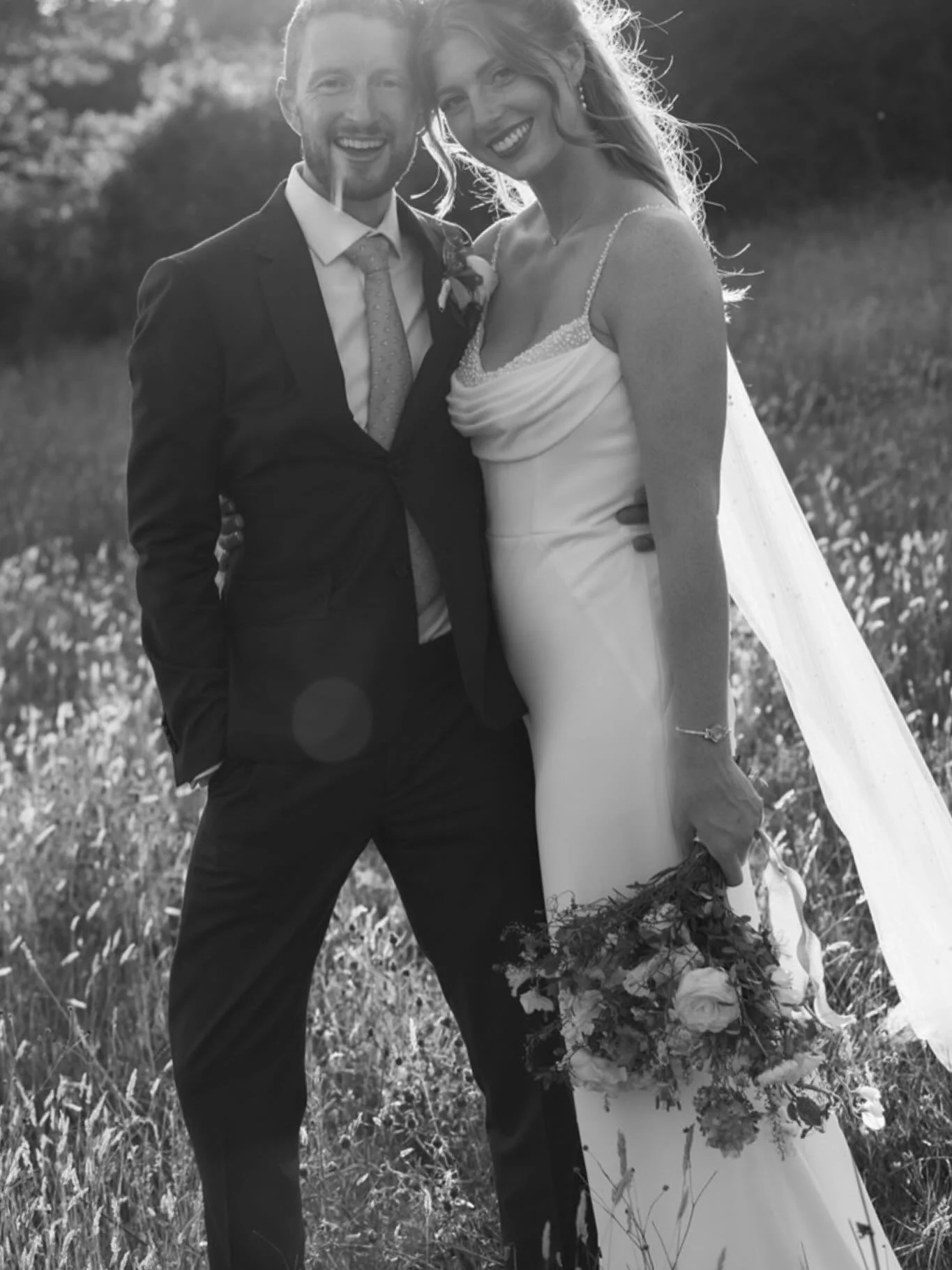 Becky and George on their dreamy wedding day back in June. The light was an absolute dream, the perfect hazy summer day to tie the knot.