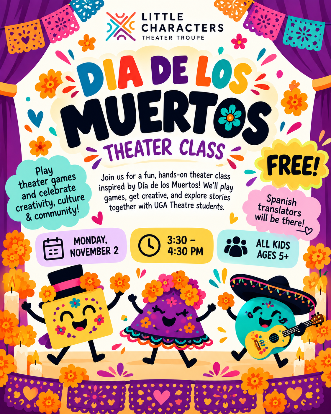 Dia De Los Muertos FREE Theater Class! 