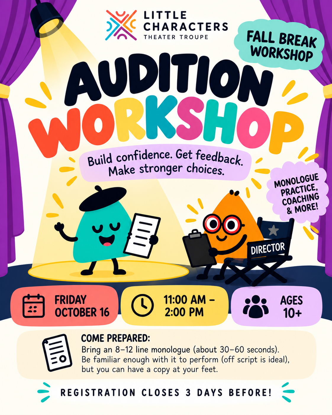 Fall Break - LC Audition Workshop