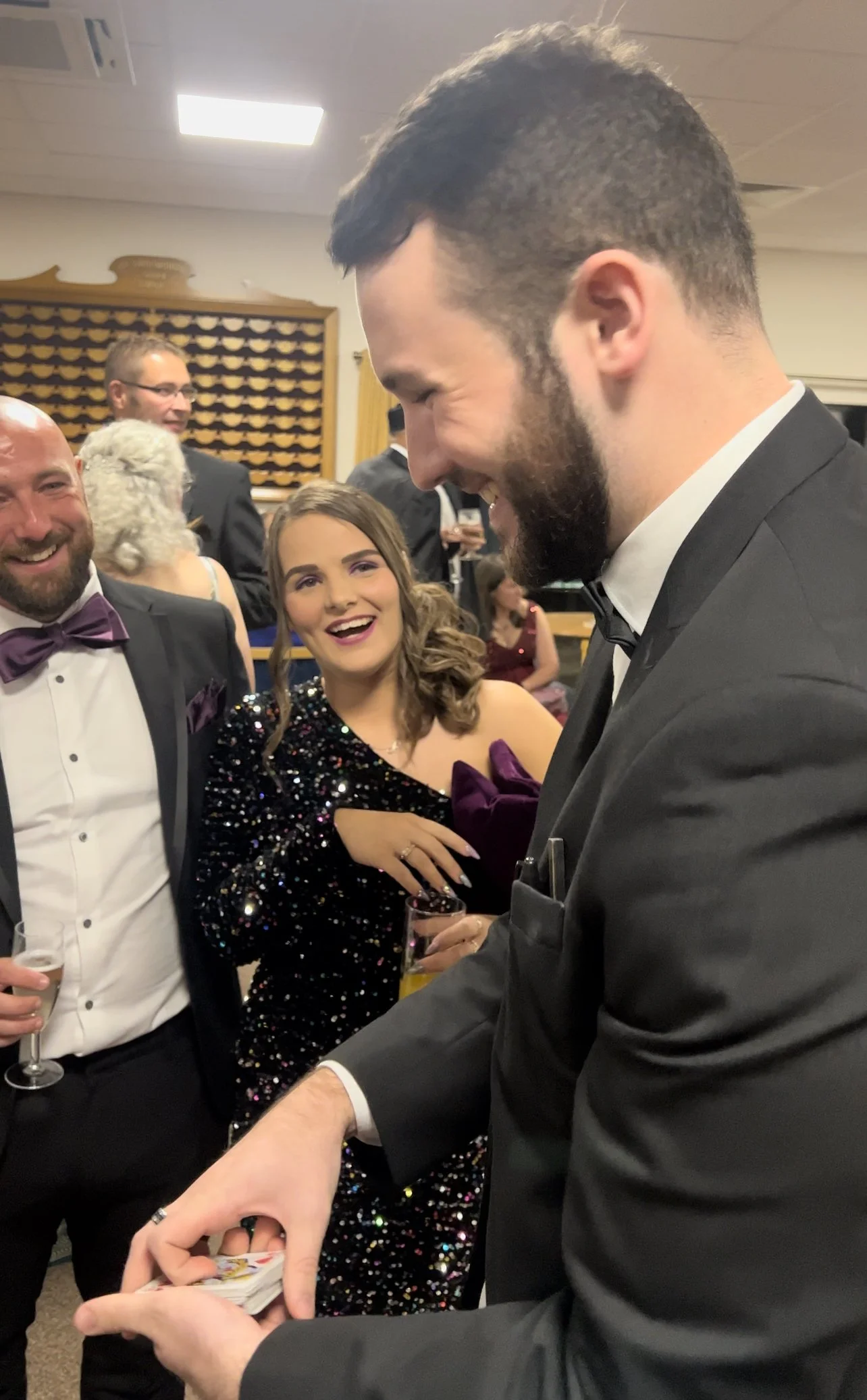 magic at a black tie event