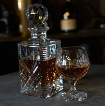 luxury engraved, diamond cut glassware